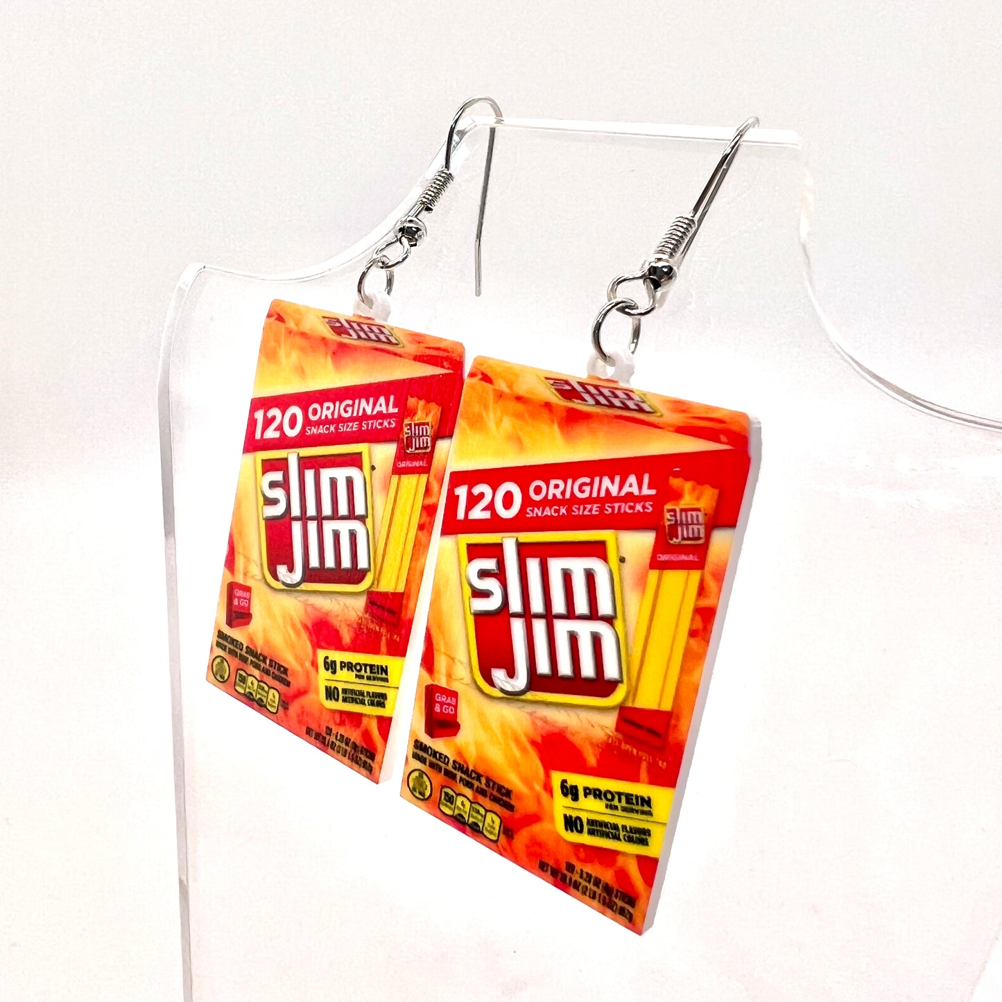 Slim Jim Beef Jerky Earrings
