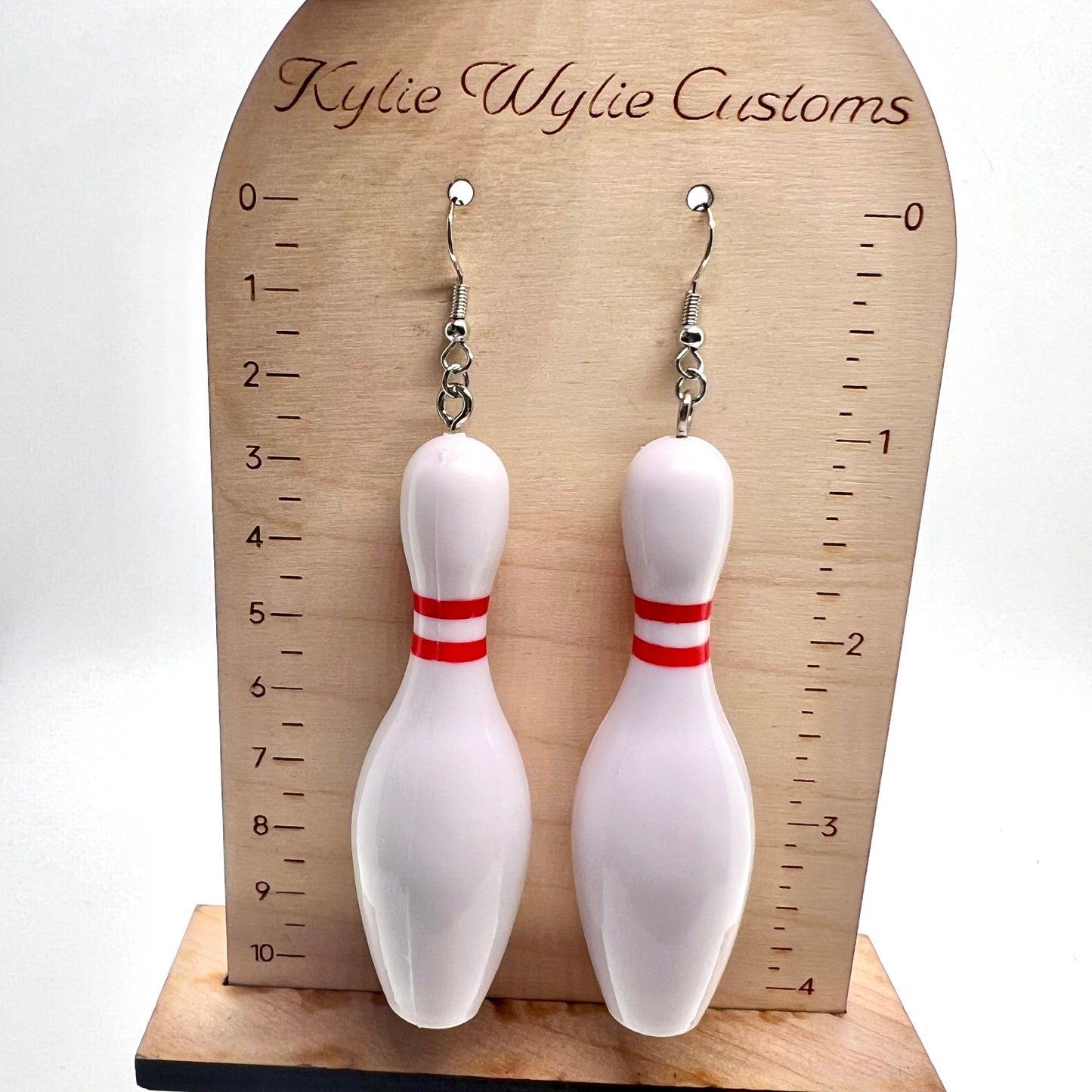 Giant Bowling Pin Earrings