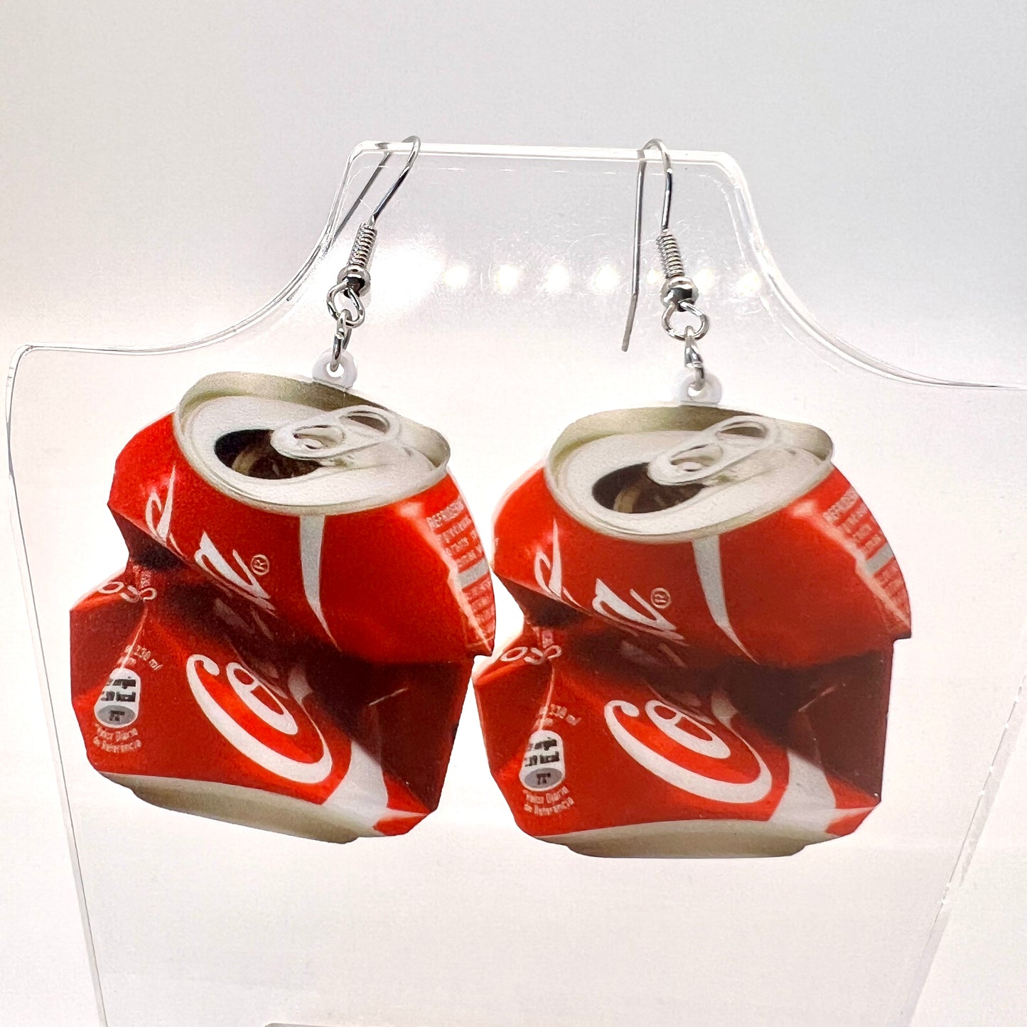 Crushed Coke Can Earrings