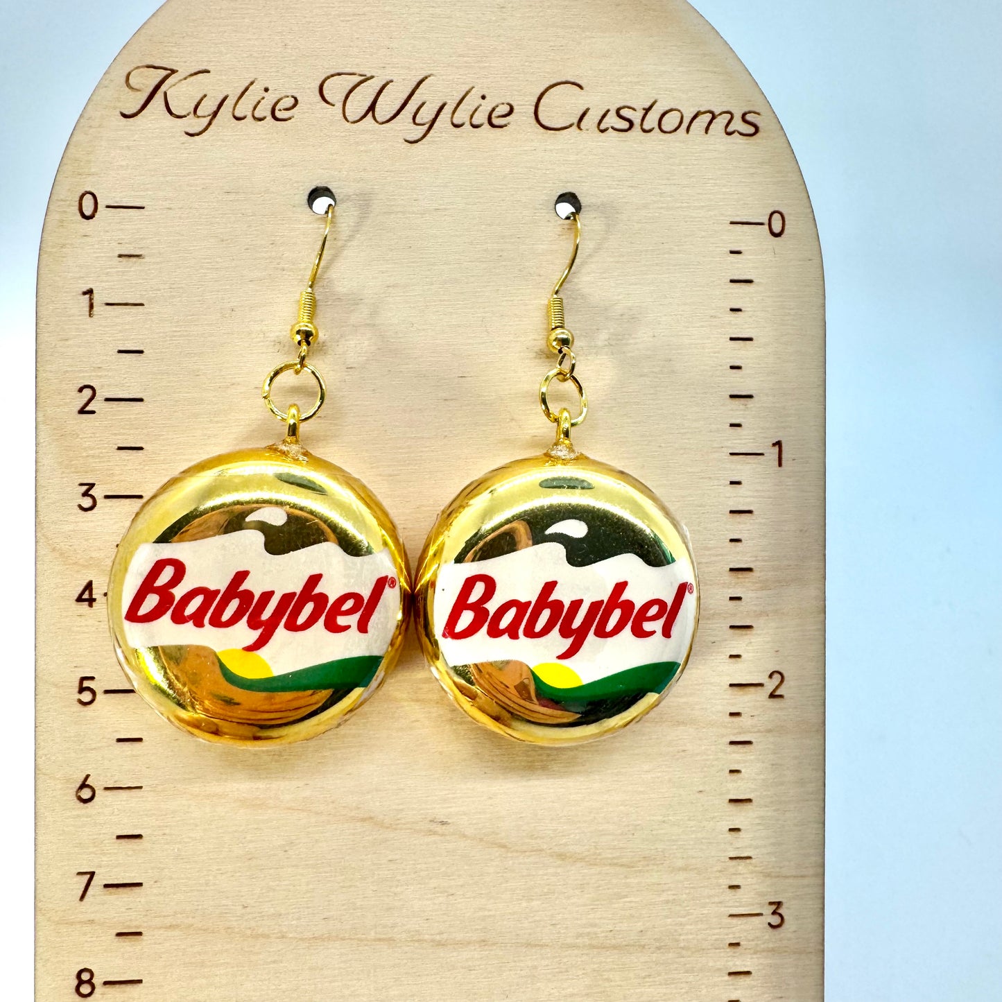 Gold Babybel Cheese Earrings