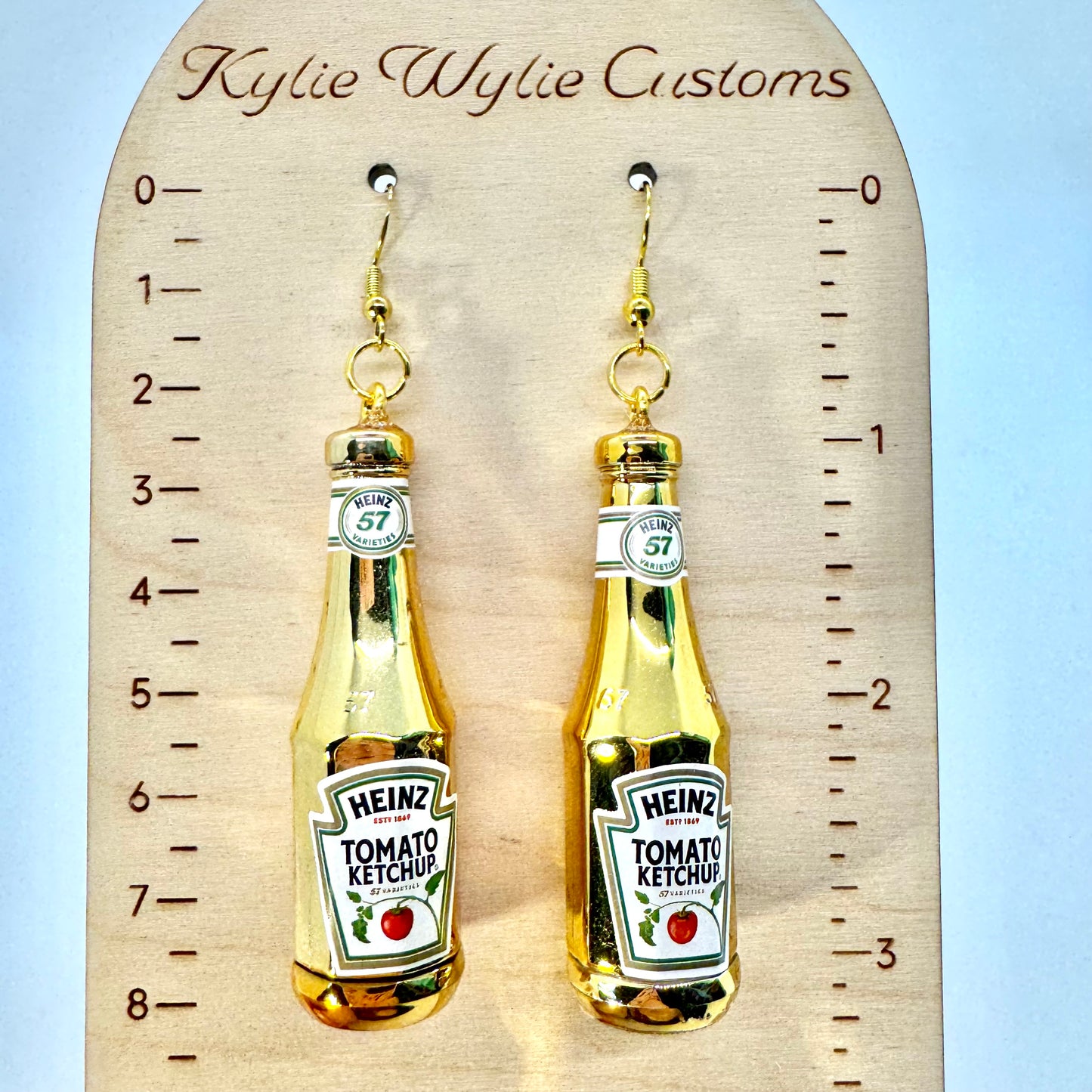 Gold Ketchup Earrings