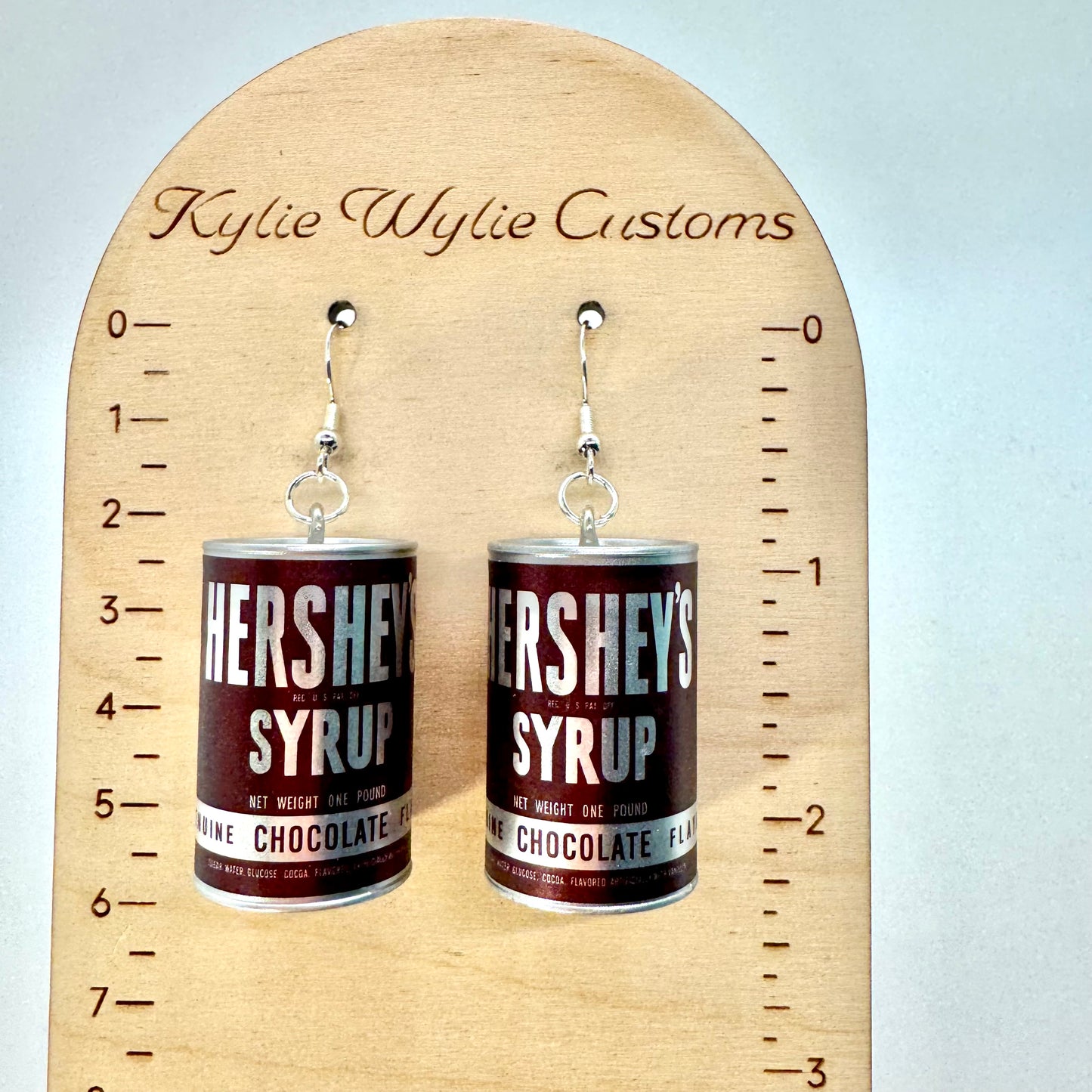Hershey Syrup Can Earrings