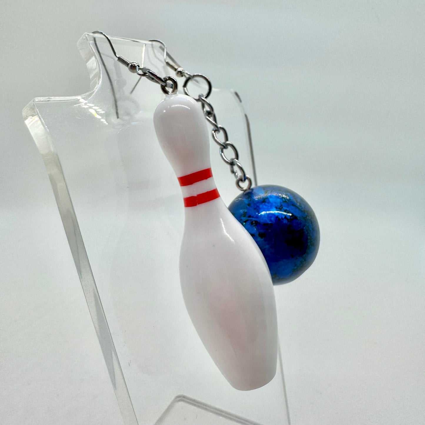 Bowling Pin & Balls Earrings