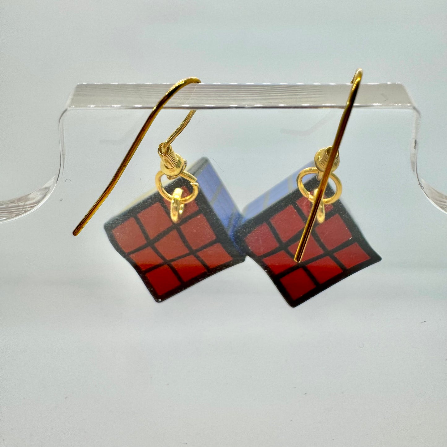 Solved Game Cube Earrings
