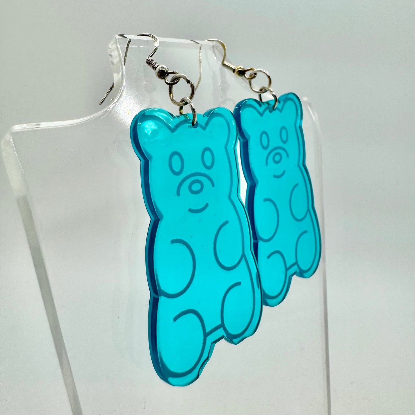 Blue Gummy Bear Earring