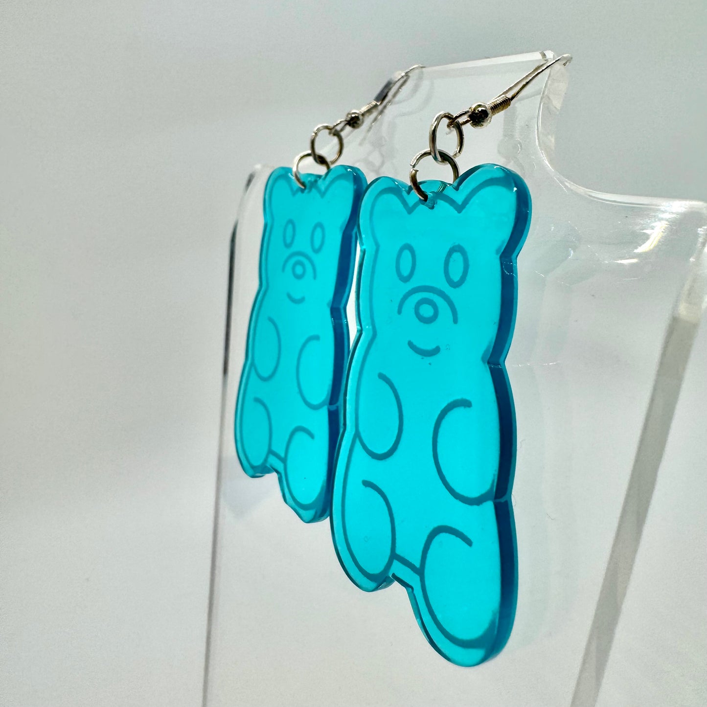 Blue Gummy Bear Earring