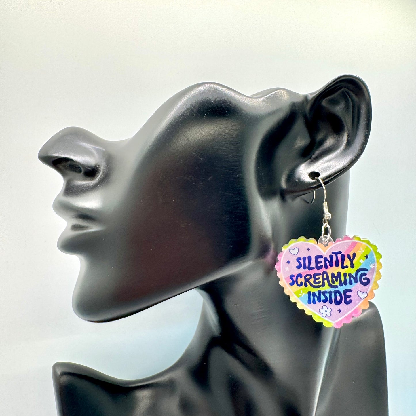 Silently Screaming Inside Earrings