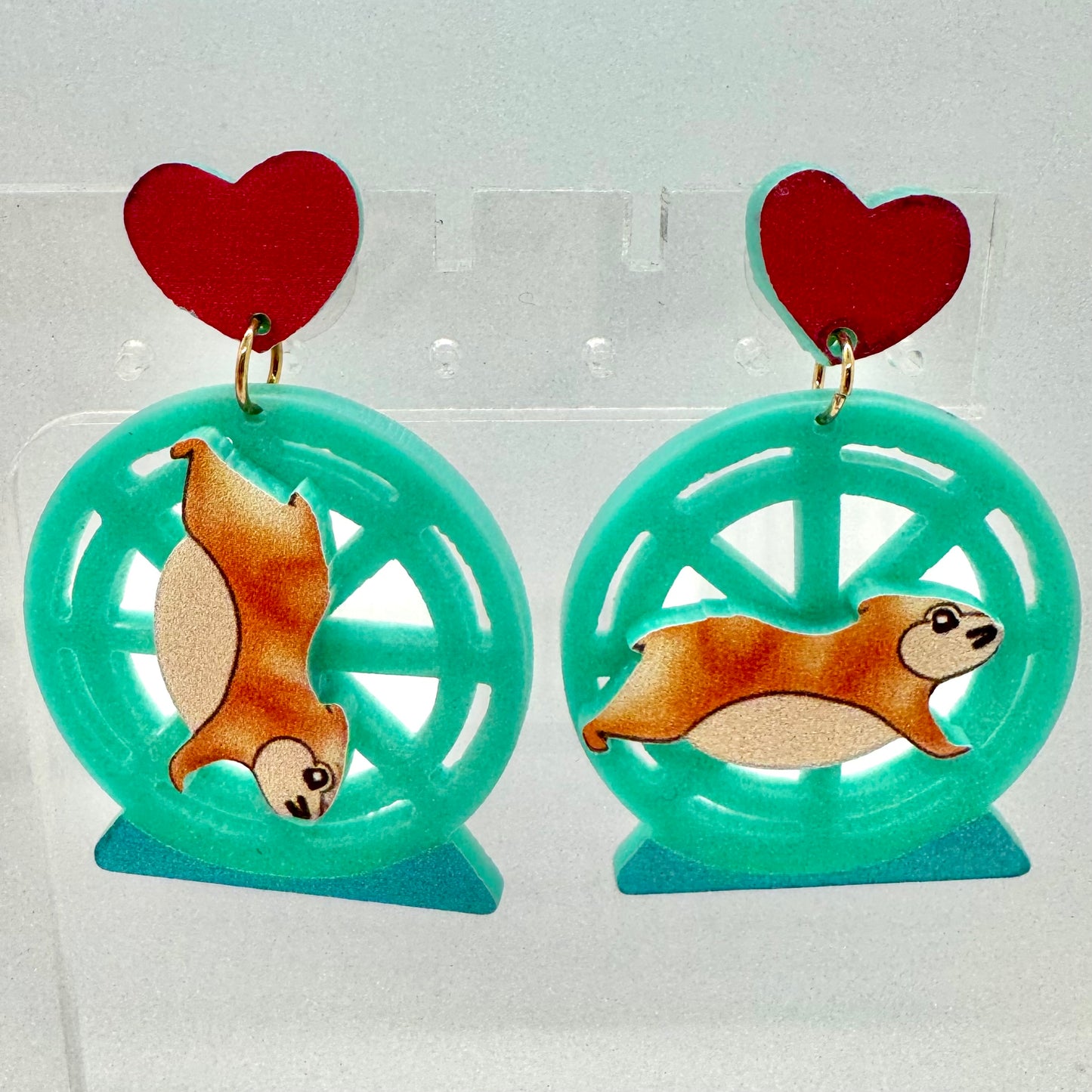 Hamster Wheel Earring