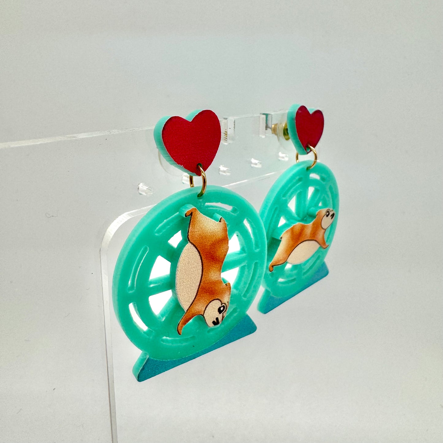 Hamster Wheel Earring