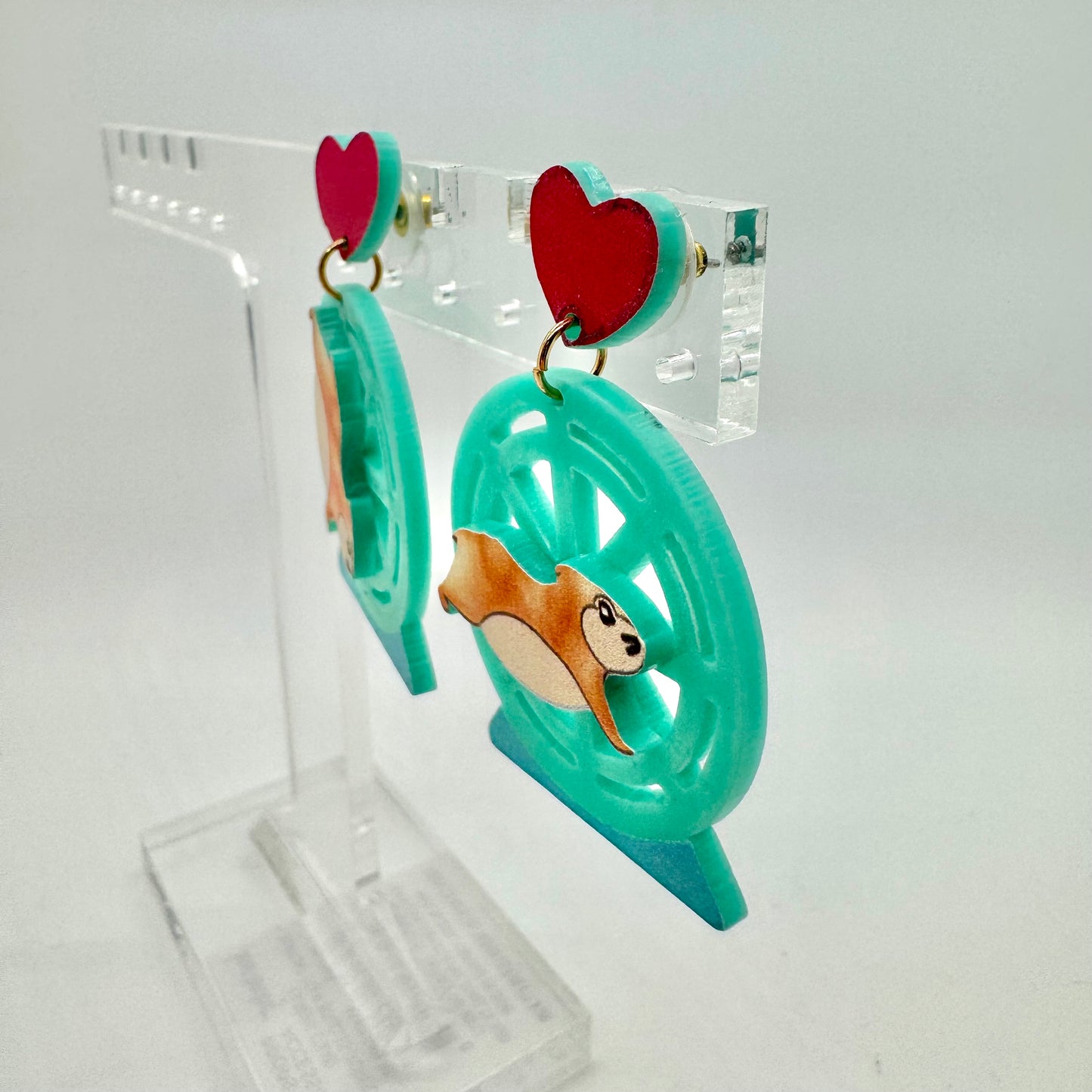 Hamster Wheel Earring