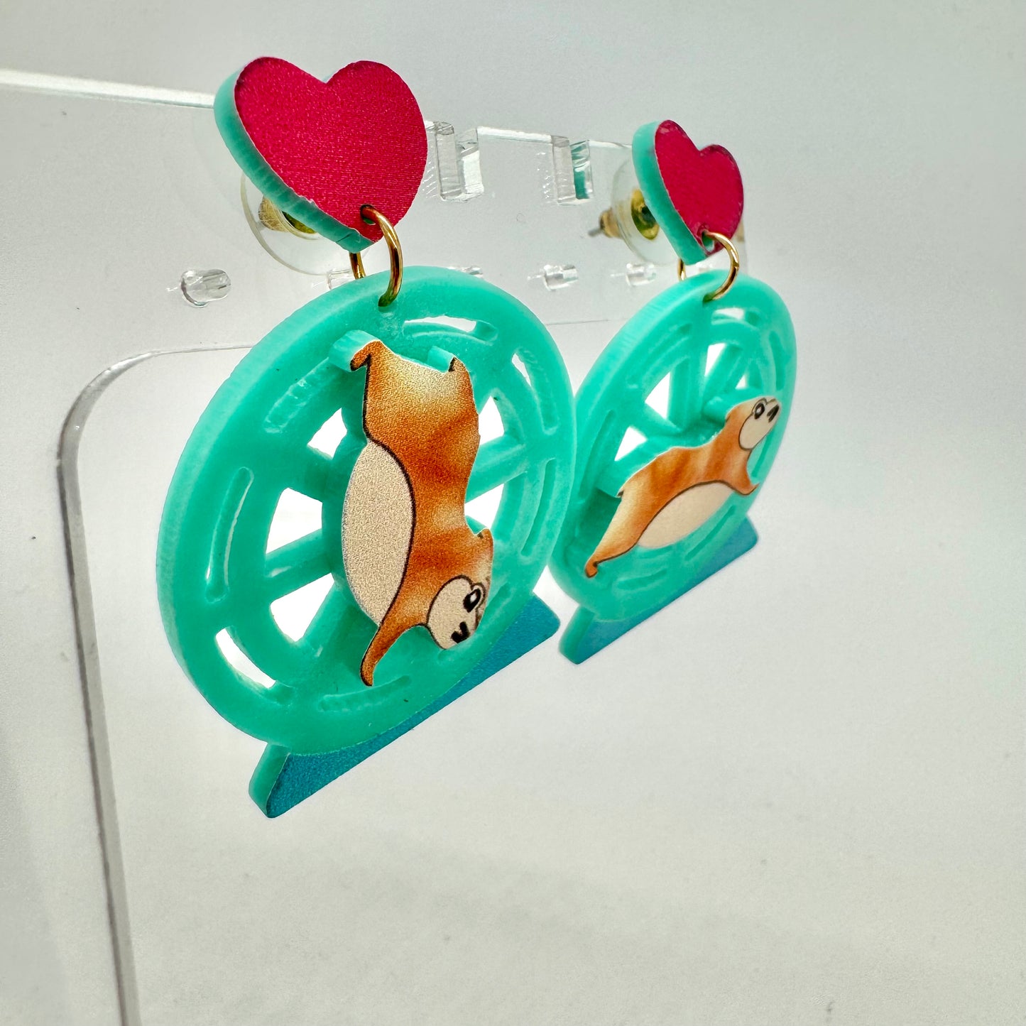 Hamster Wheel Earring