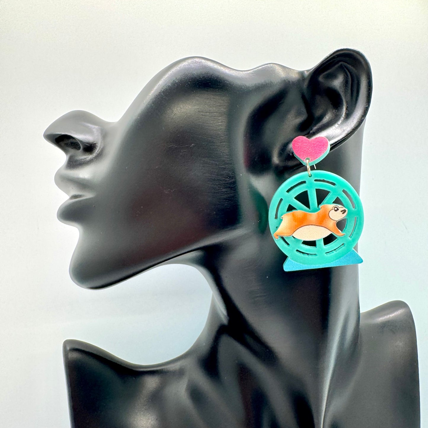 Hamster Wheel Earring