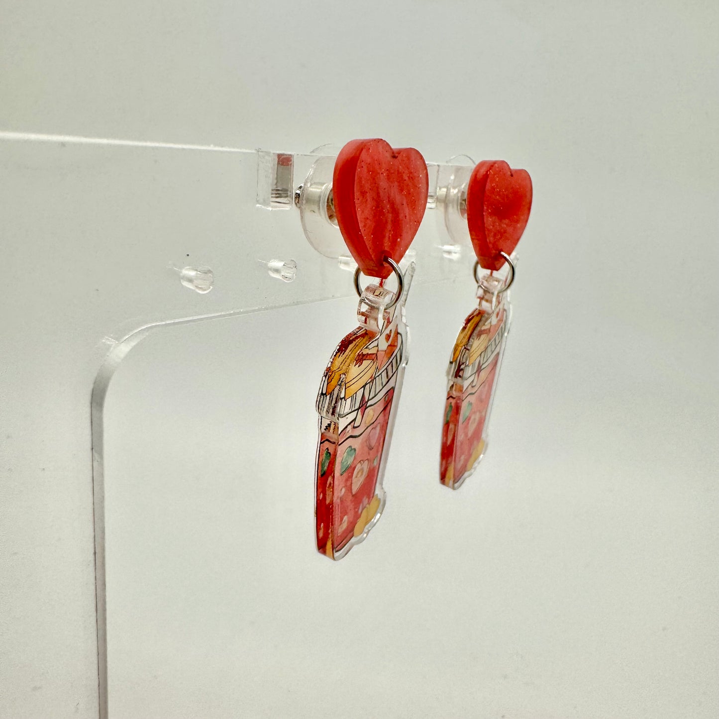 Valentine’s Hearts Drink Earrings