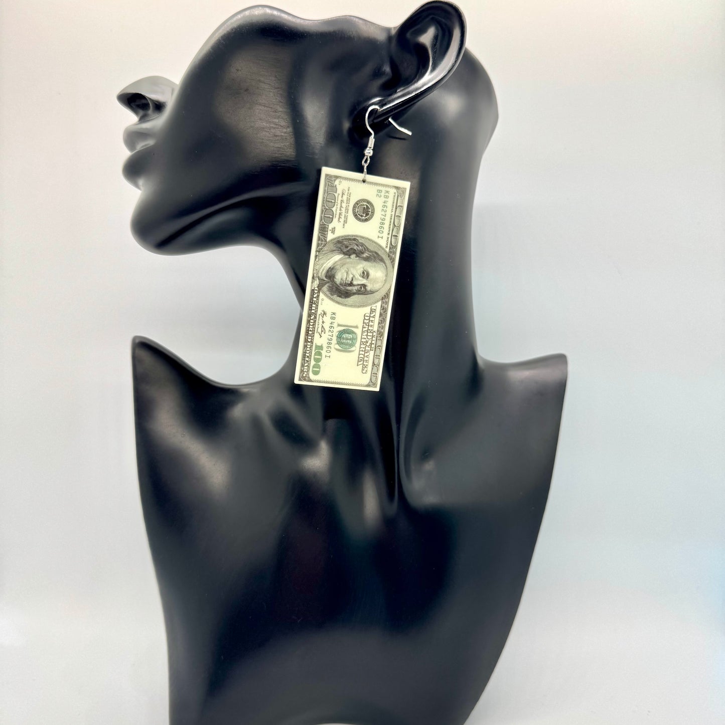 Large Dollar Bill Earrings