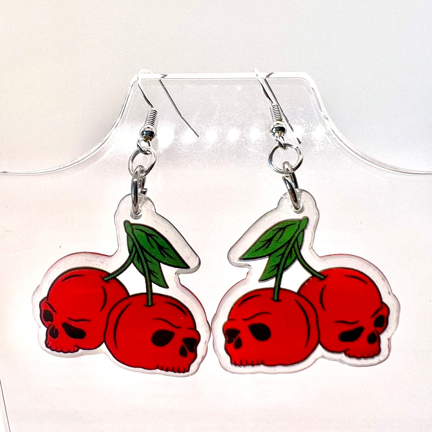 Cherry Skull Earrings