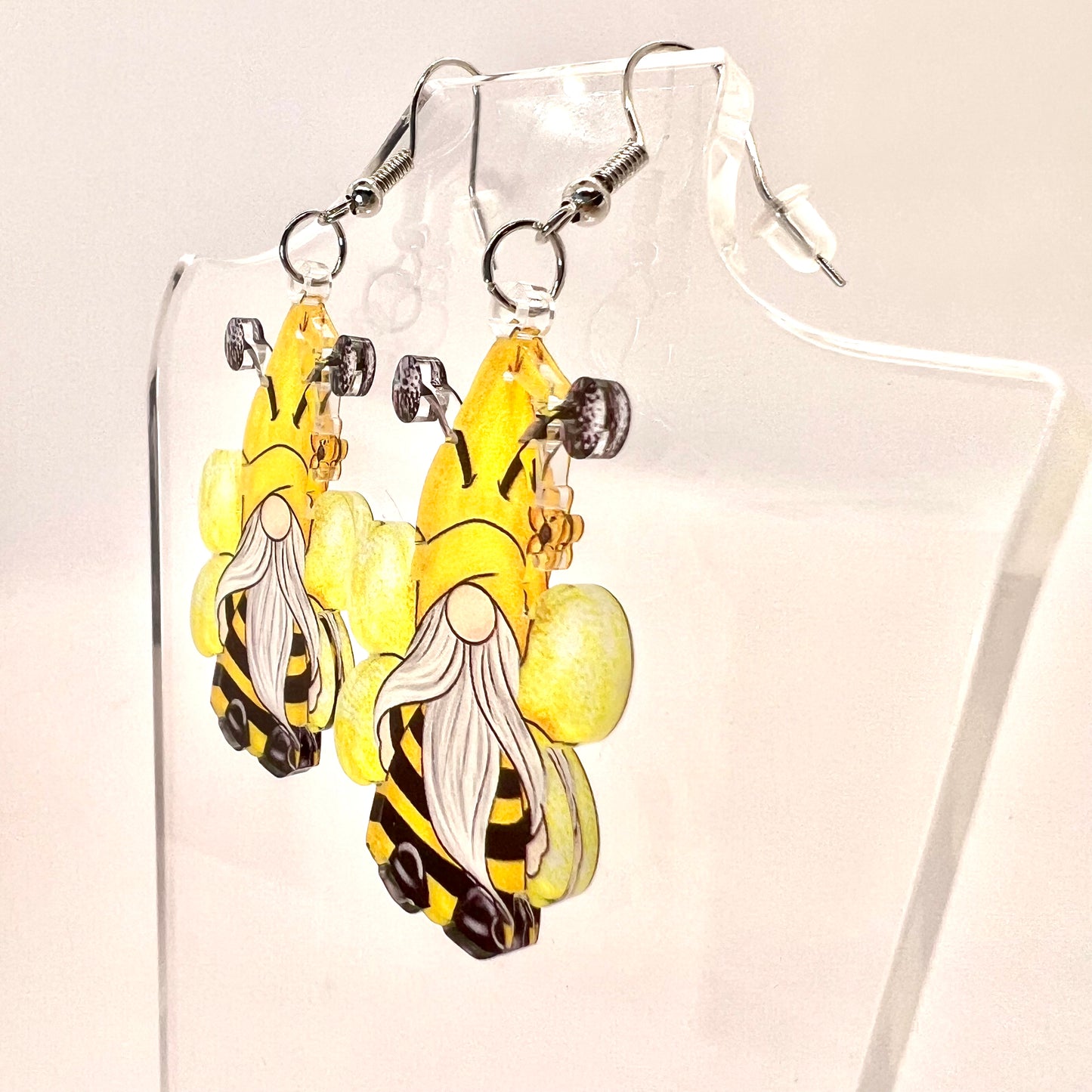 Bumble Bee Gnome Earrings