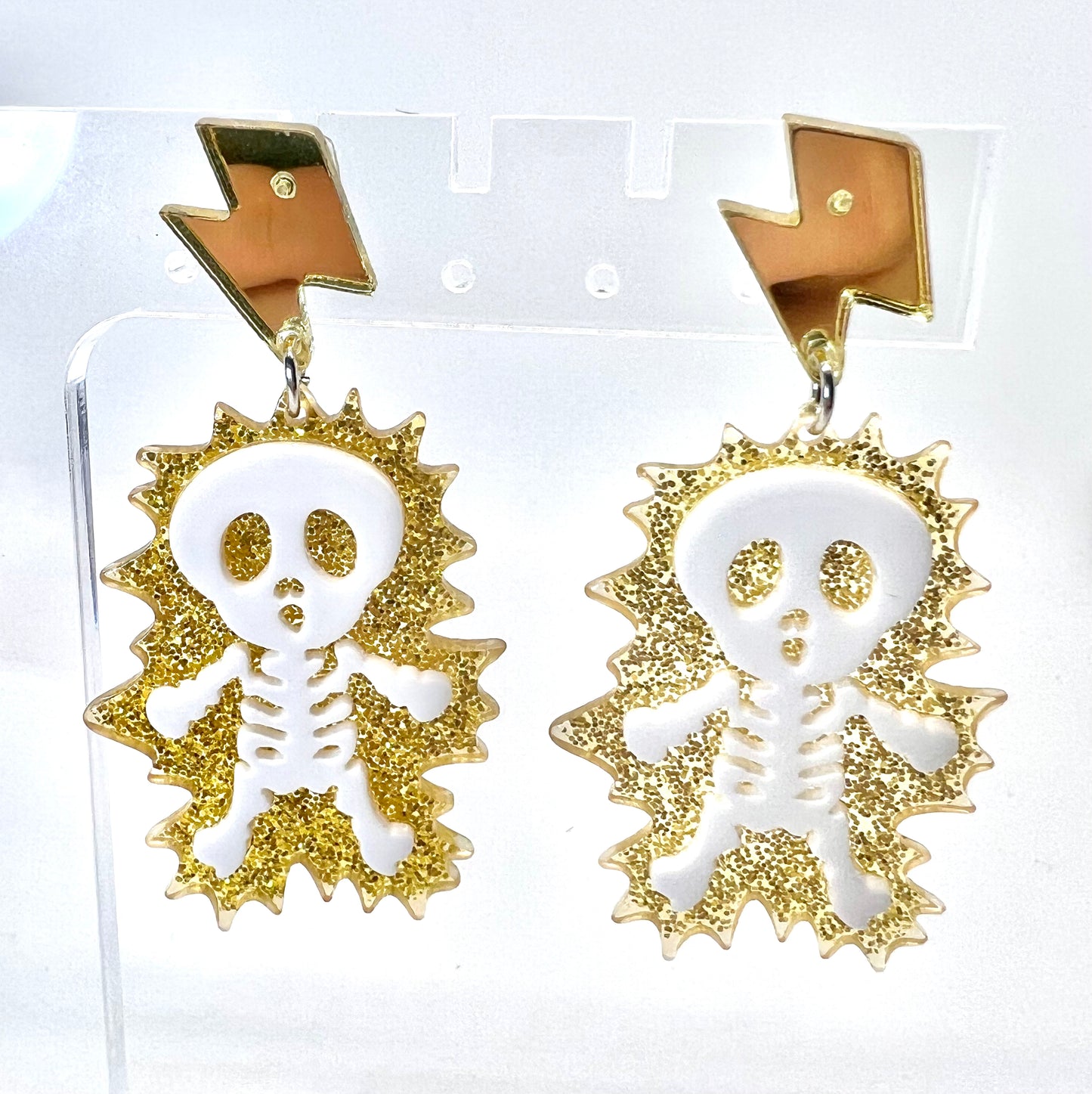 Gold Lightning Earrings