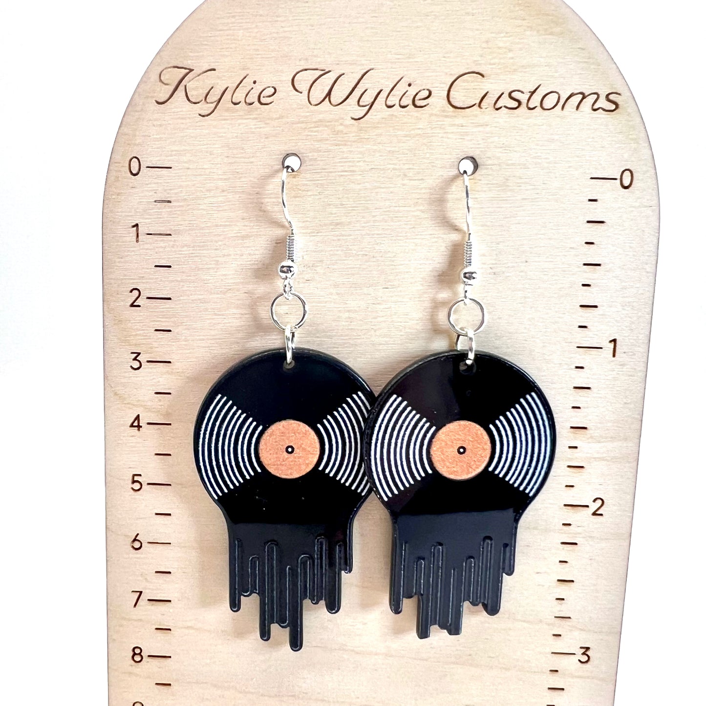 Melted Record Earrings