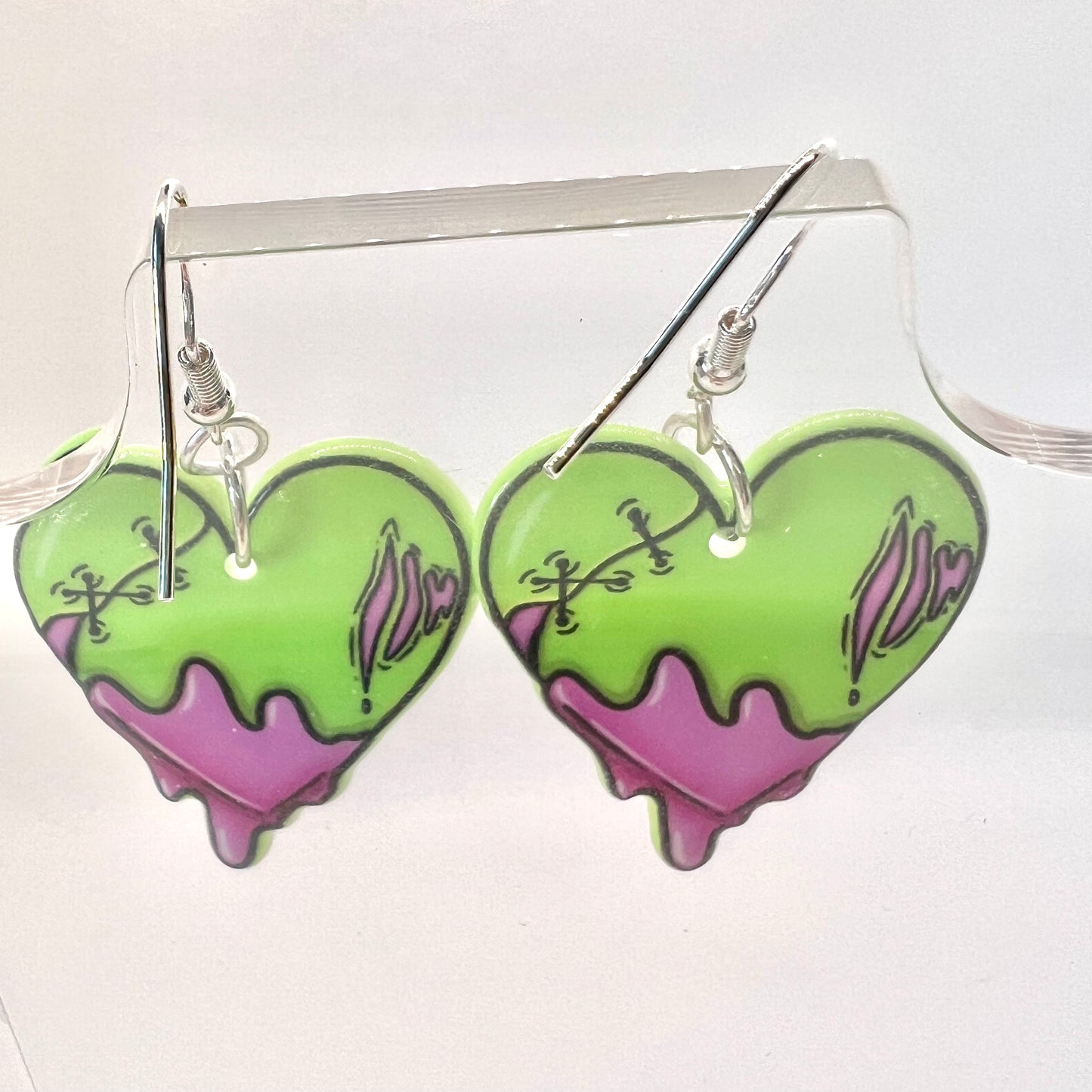 Zombie Heart Earrings
