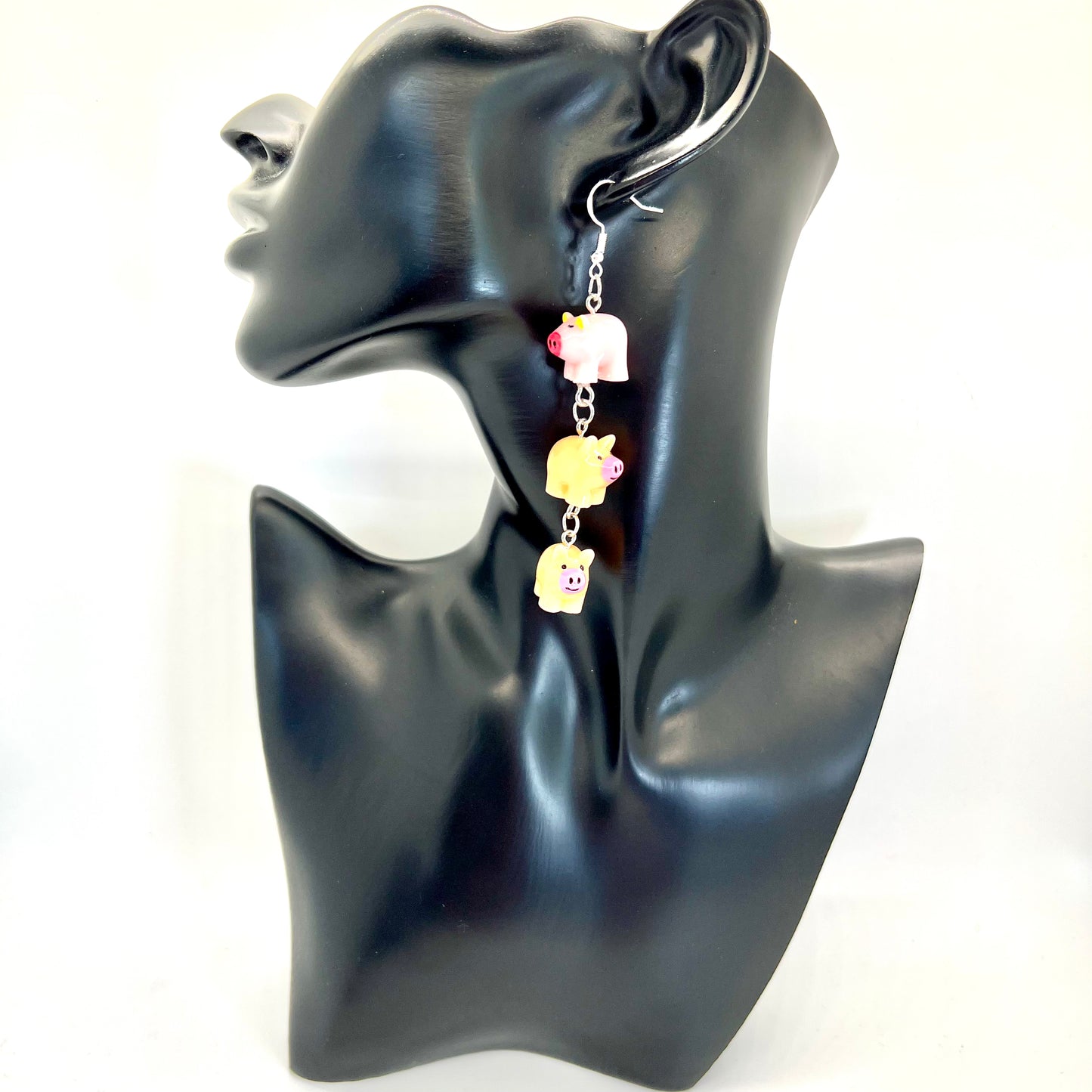 Piggy Family Chain Earrings