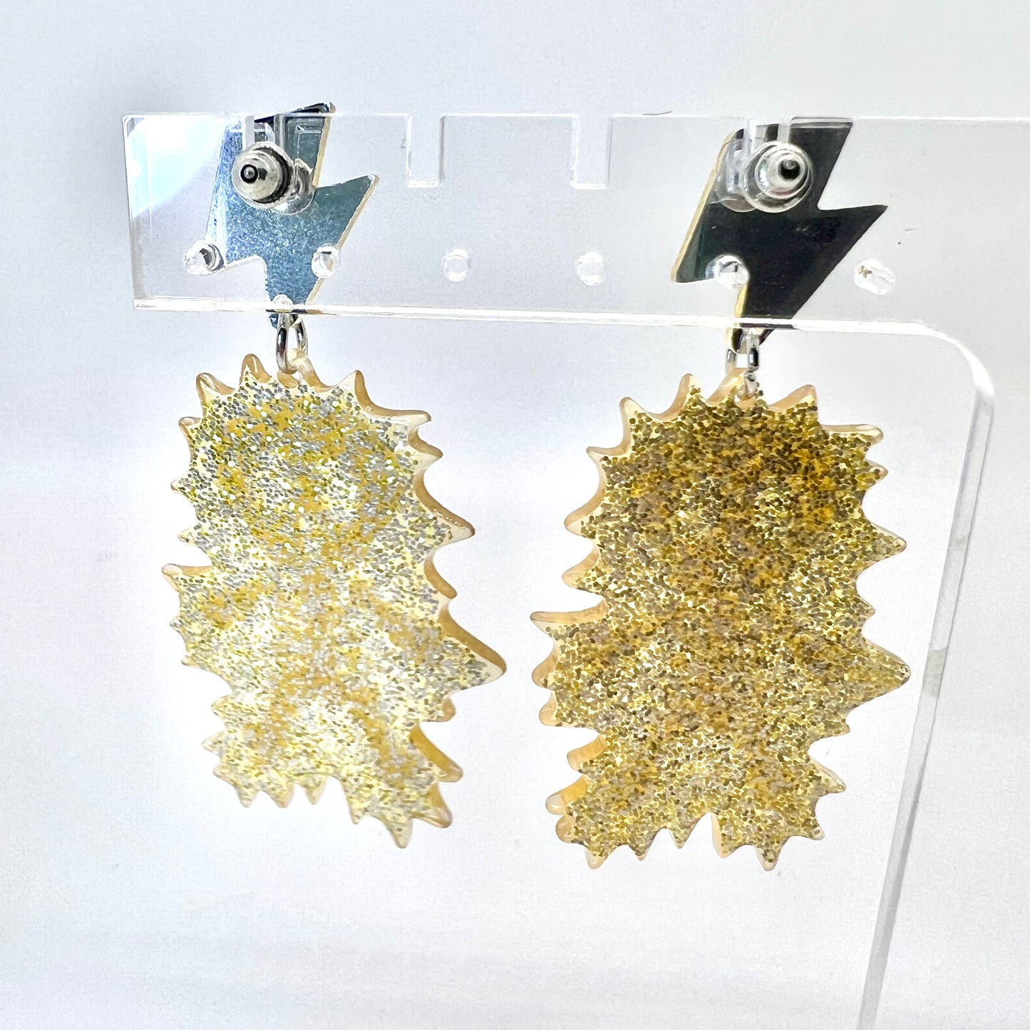 Gold Lightning Earrings