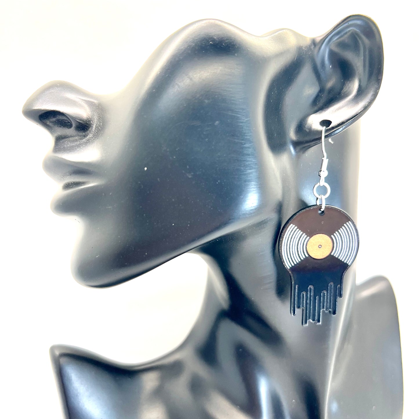 Melted Record Earrings