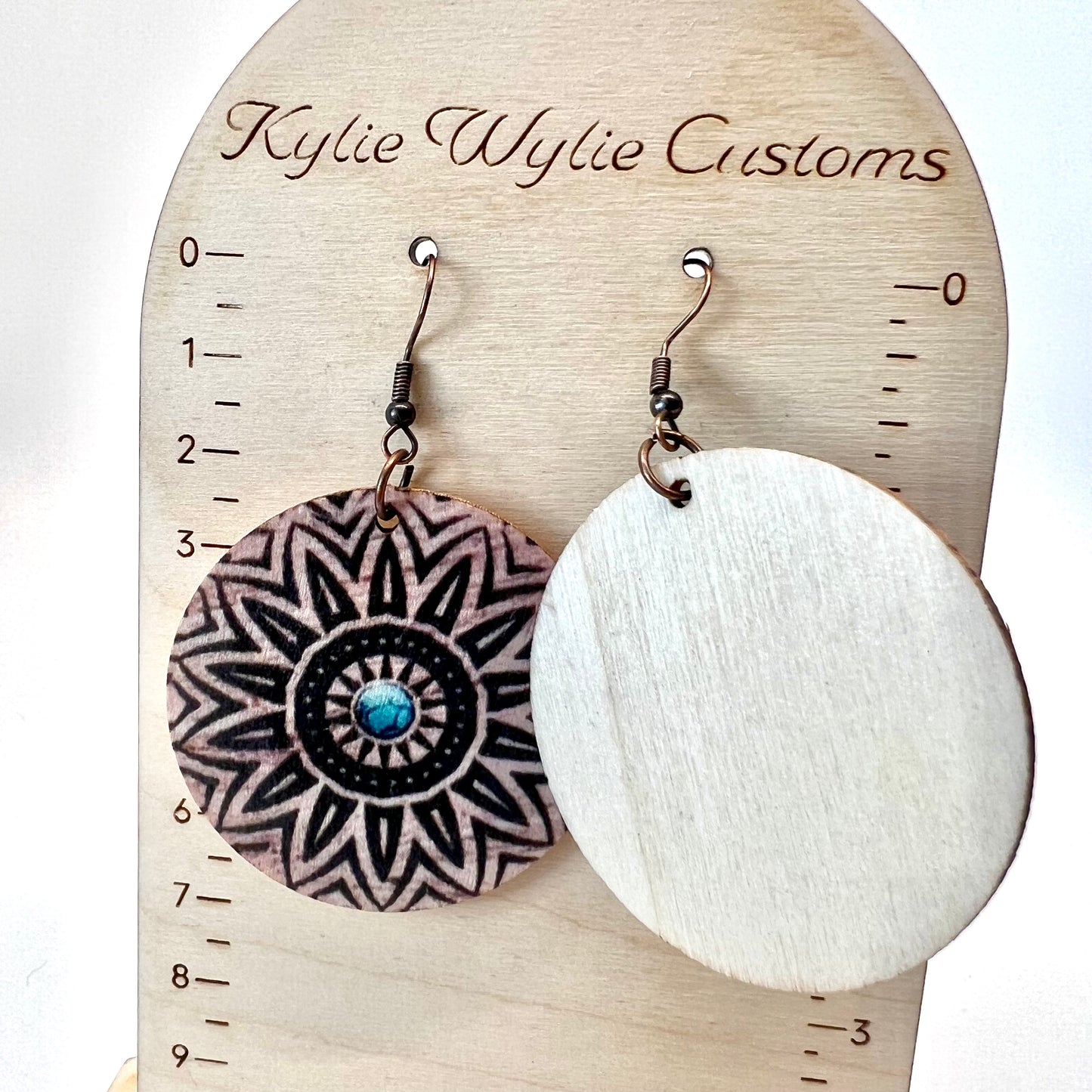 Wood Mandala Earrings