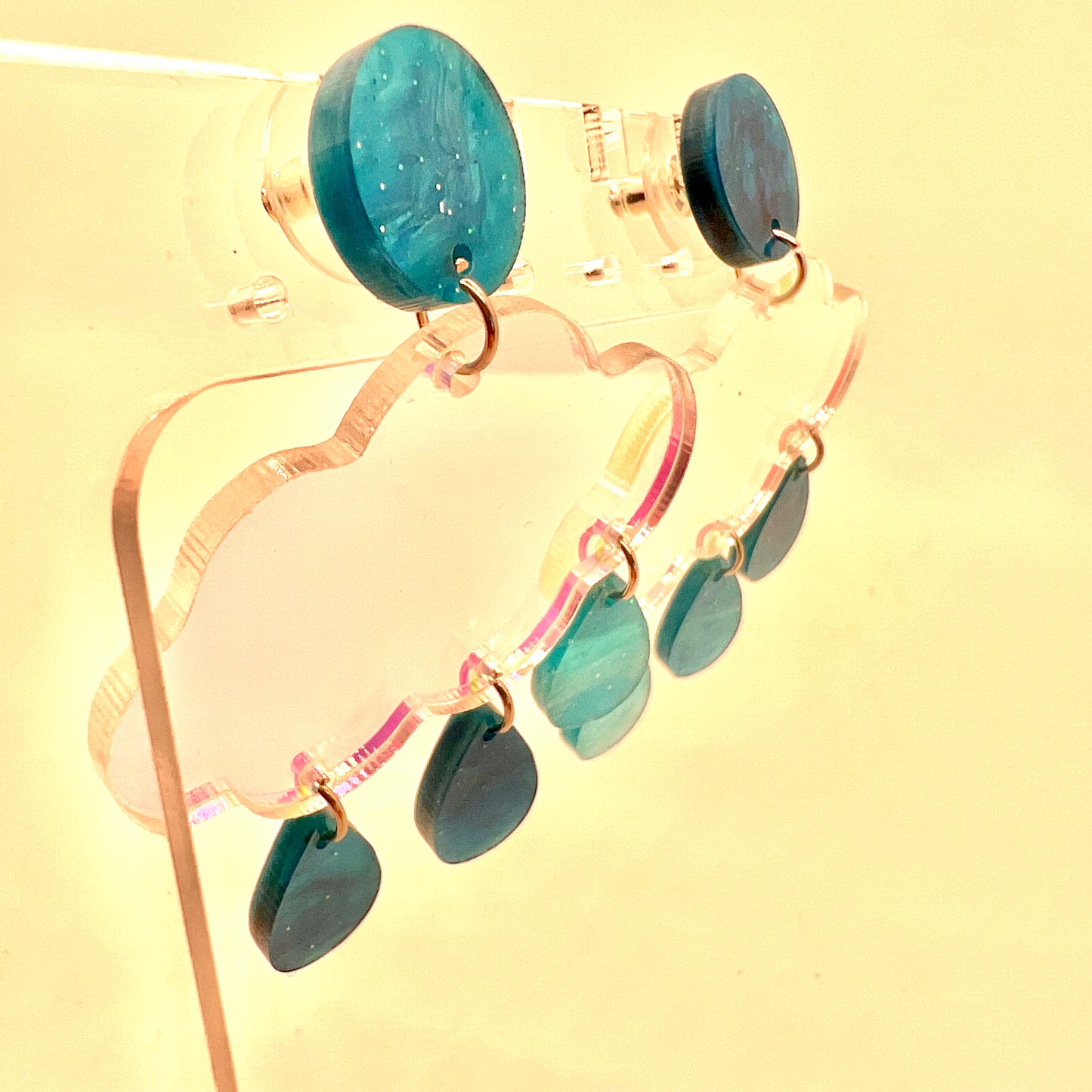 Rain Cloud Dangle Earrings