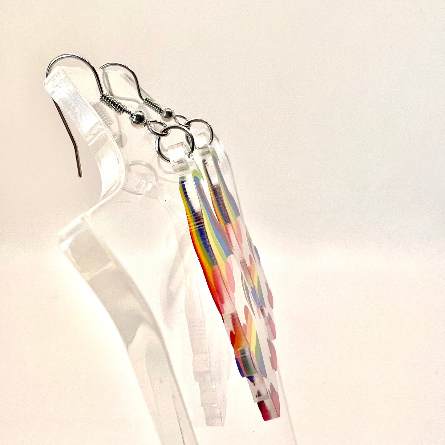 Rainbow Gnome Earrings