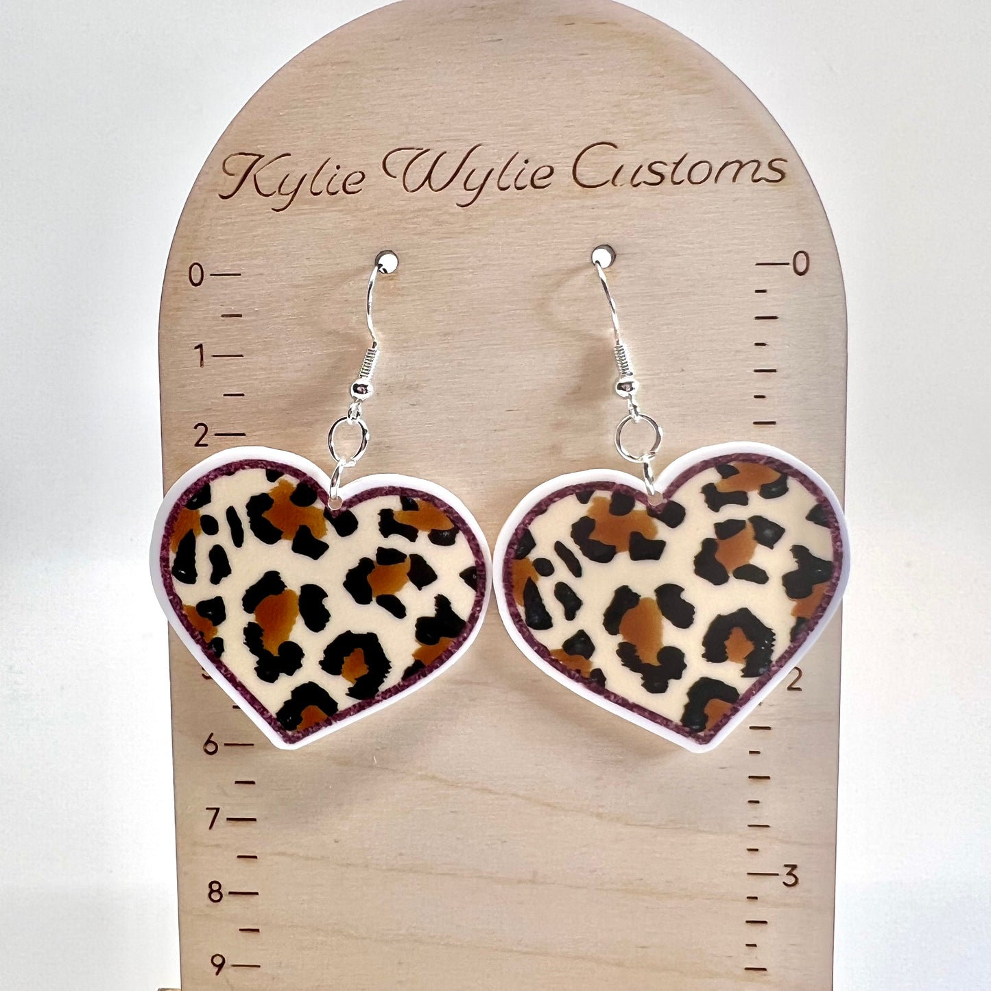 Cheetah Heart Earrings