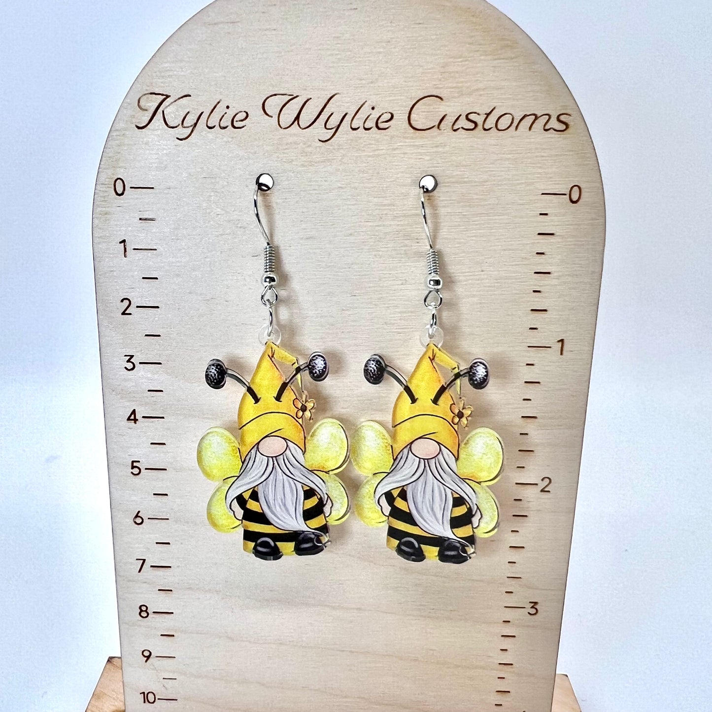 Bumble Bee Gnome Earrings