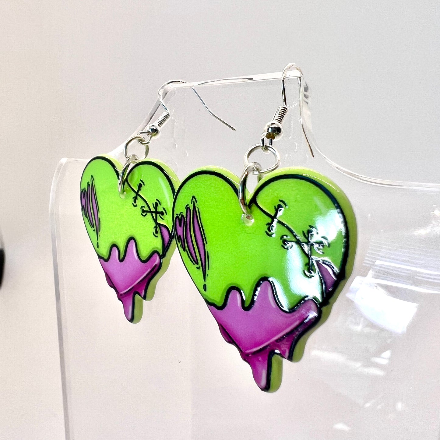 Zombie Heart Earrings