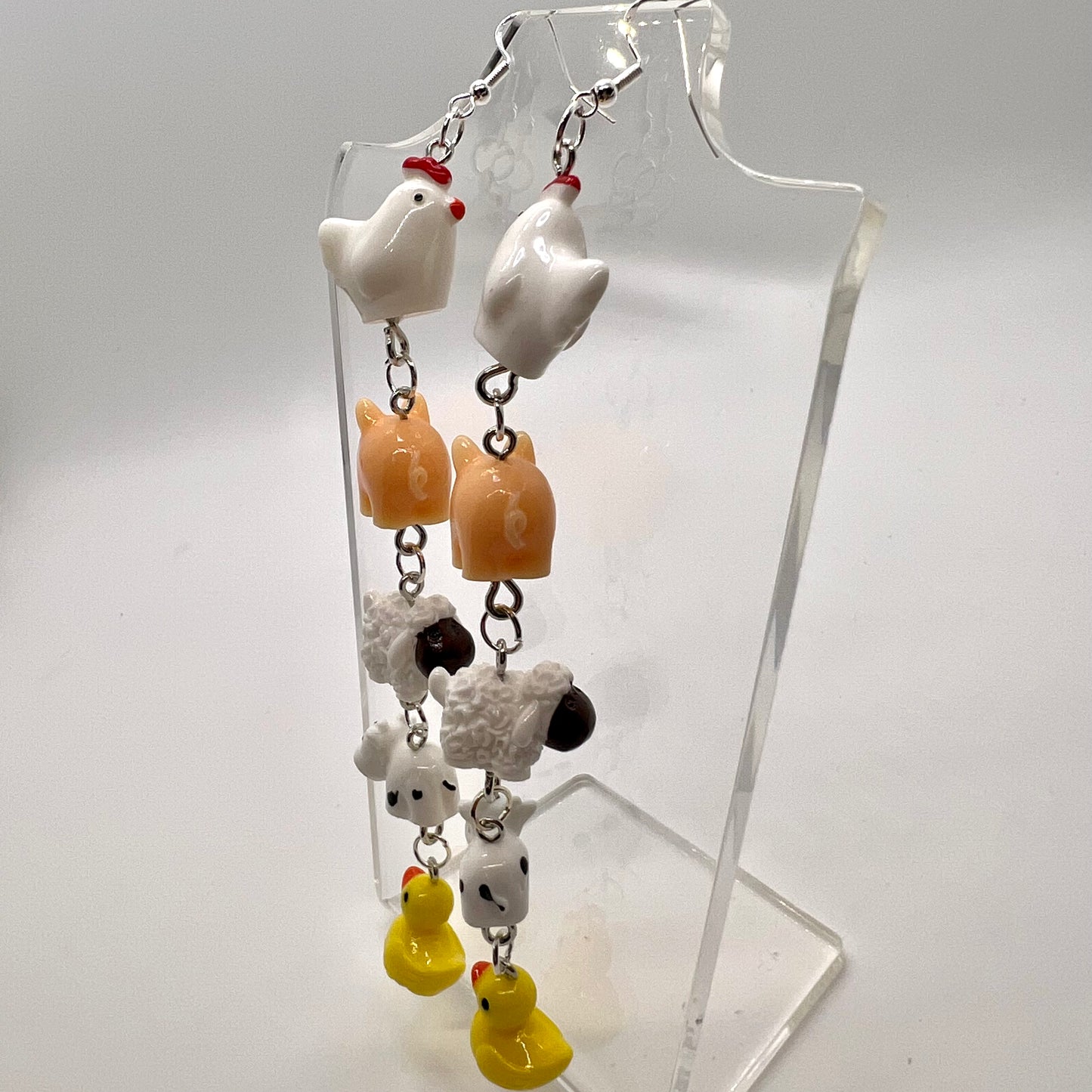 Farm Animal Chain Earrings