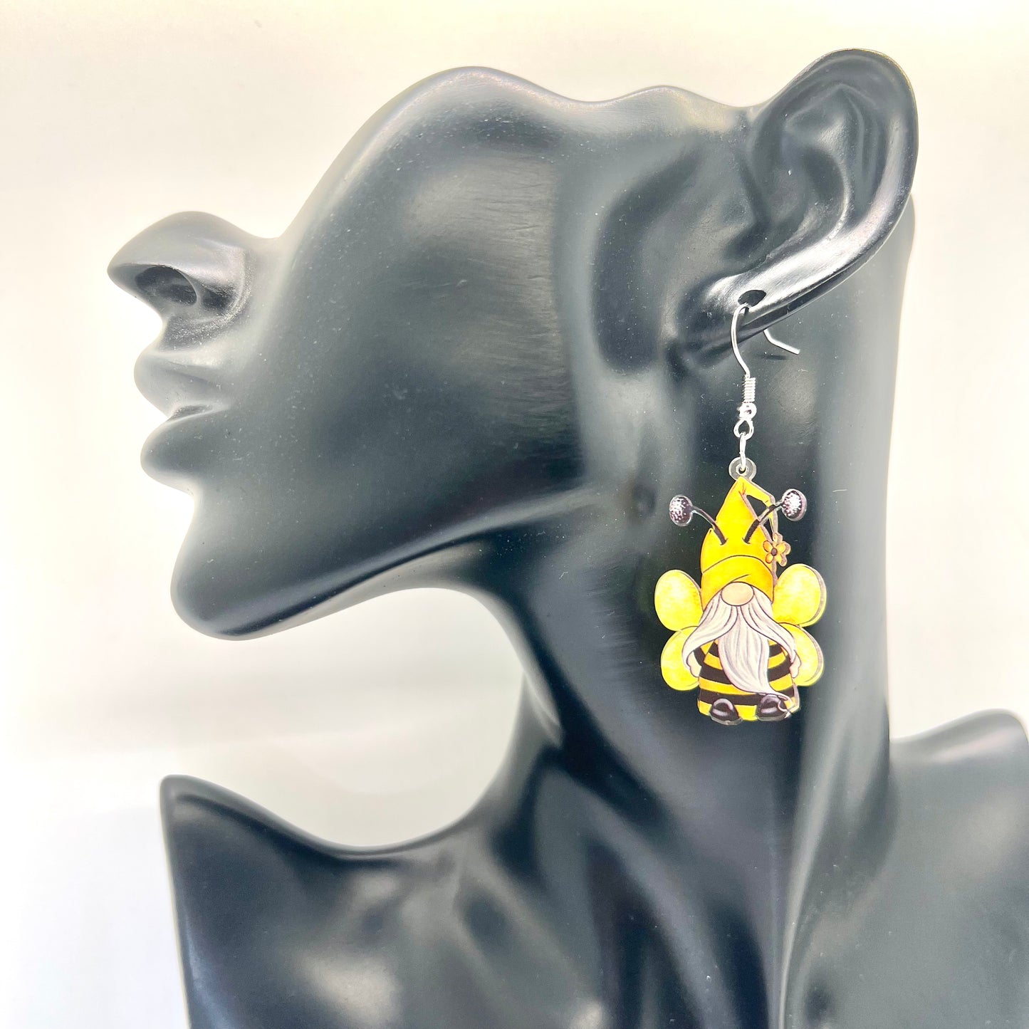 Bumble Bee Gnome Earrings