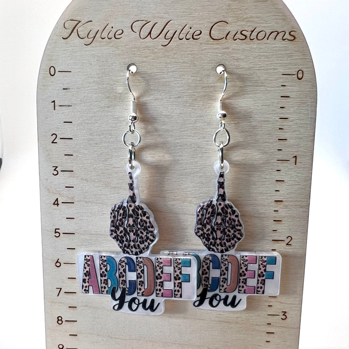 Angry ABC Earrings