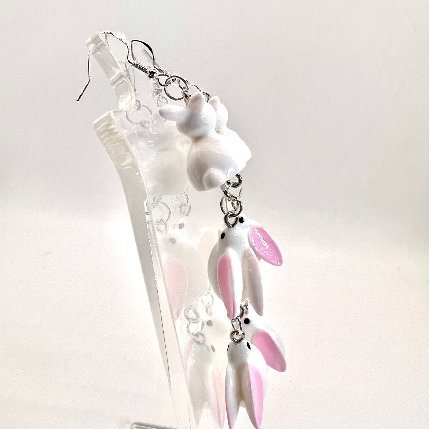 Bunny Family Chain Earrings