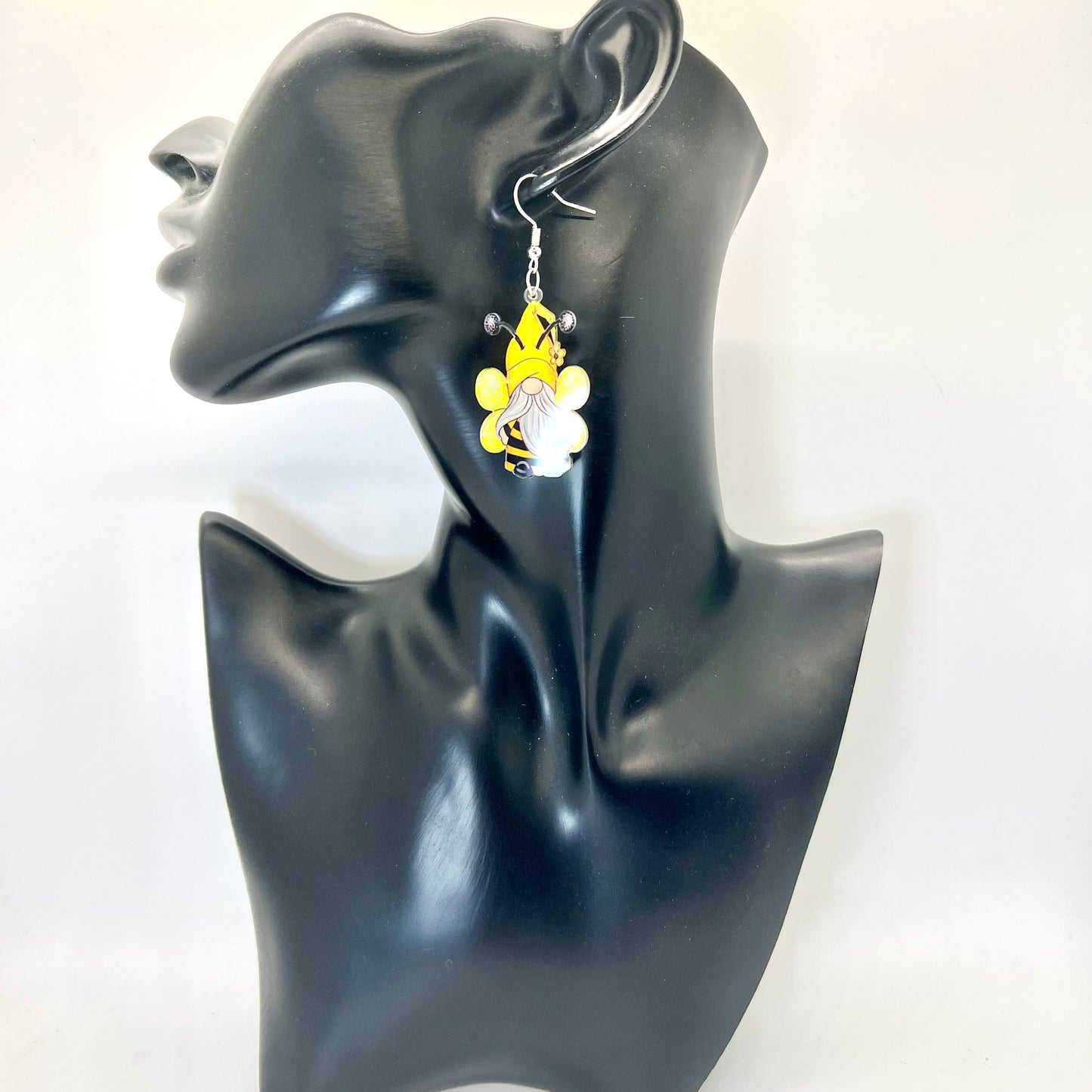 Bumble Bee Gnome Earrings