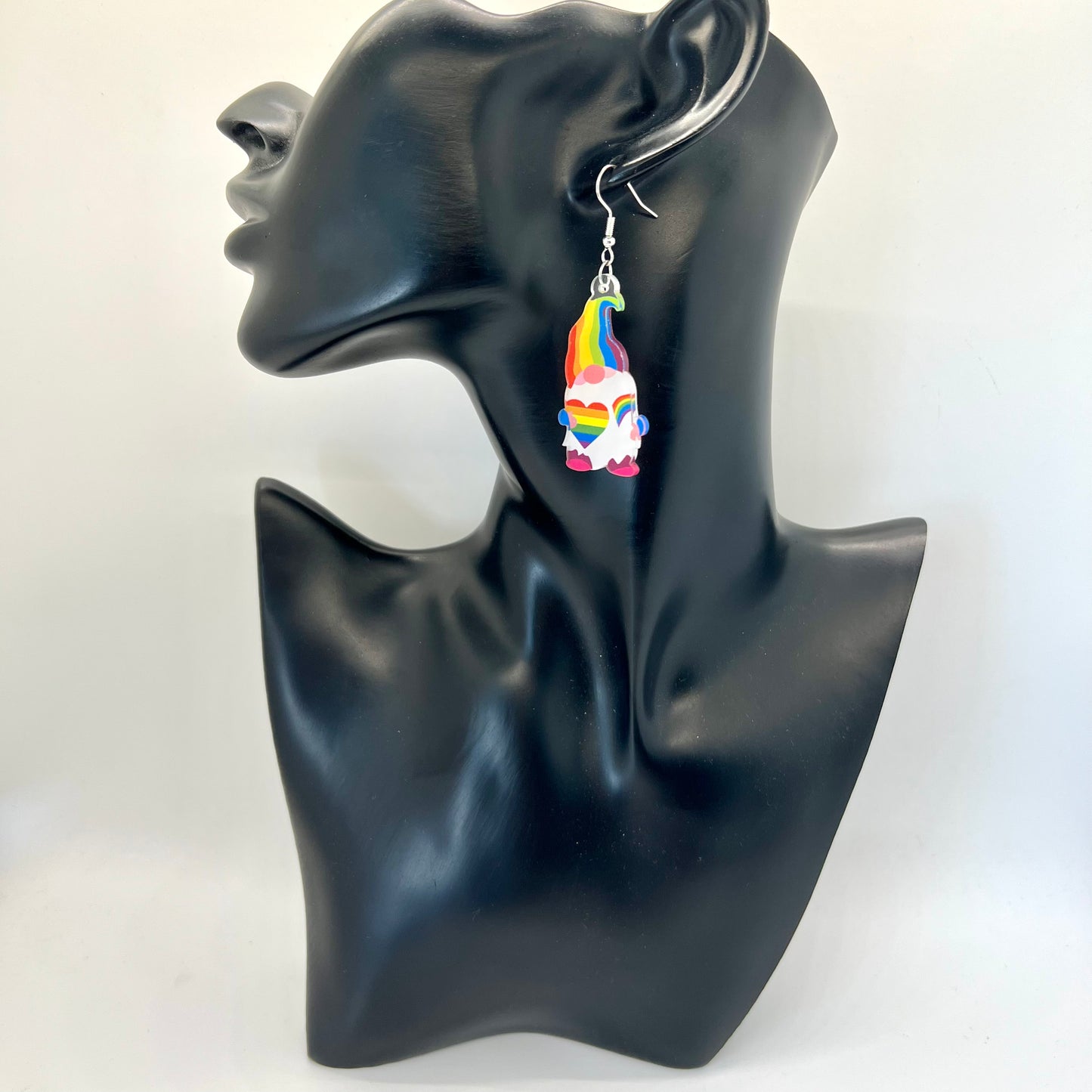 Rainbow Gnome Earrings