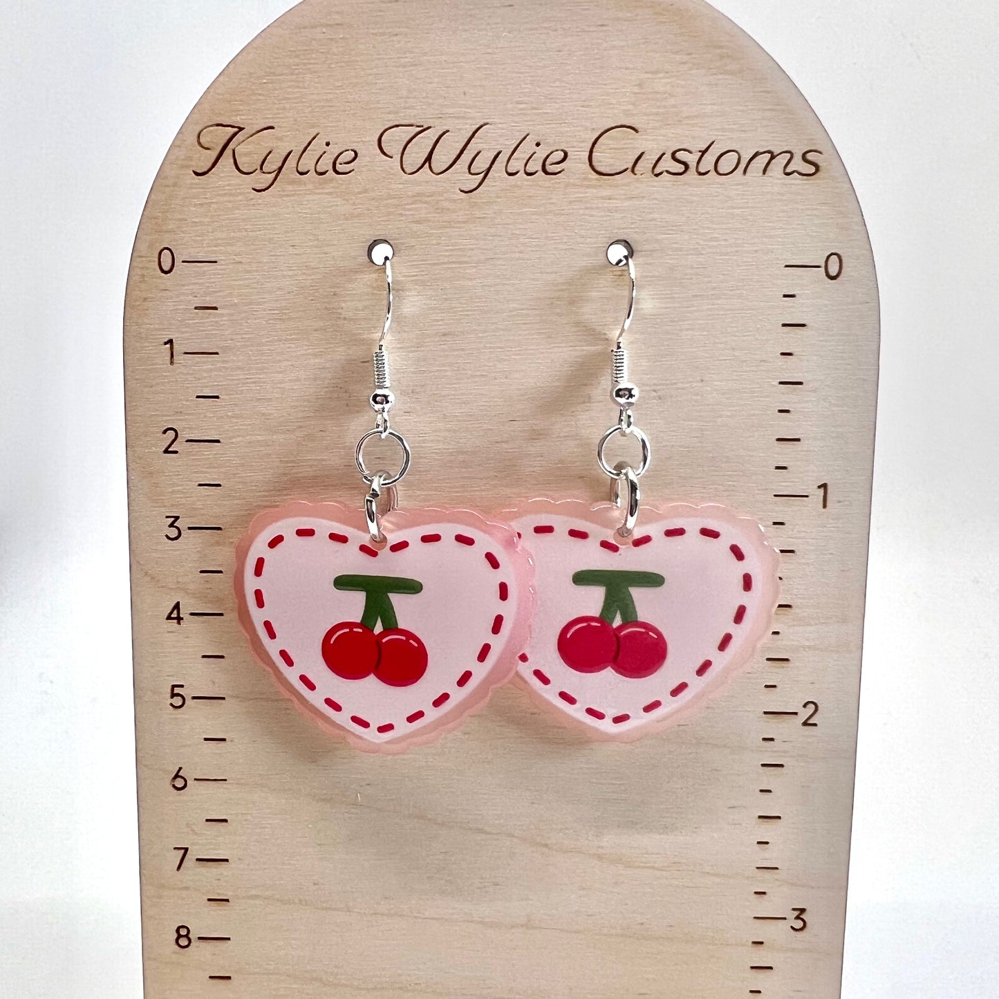 Cherry Heart Earrings