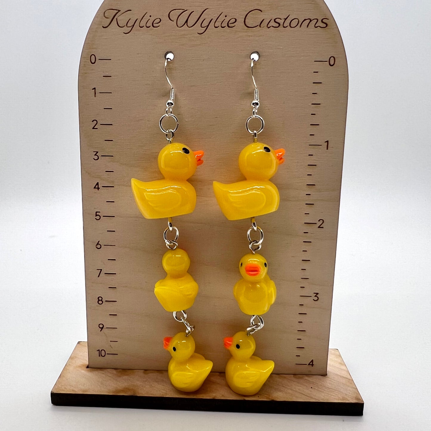 Duck Family Chain Earrings