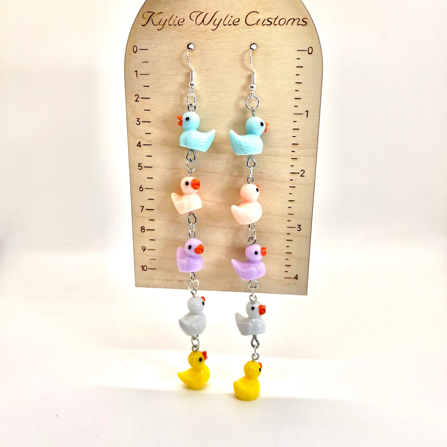 Rubber Duck Chain Earrings