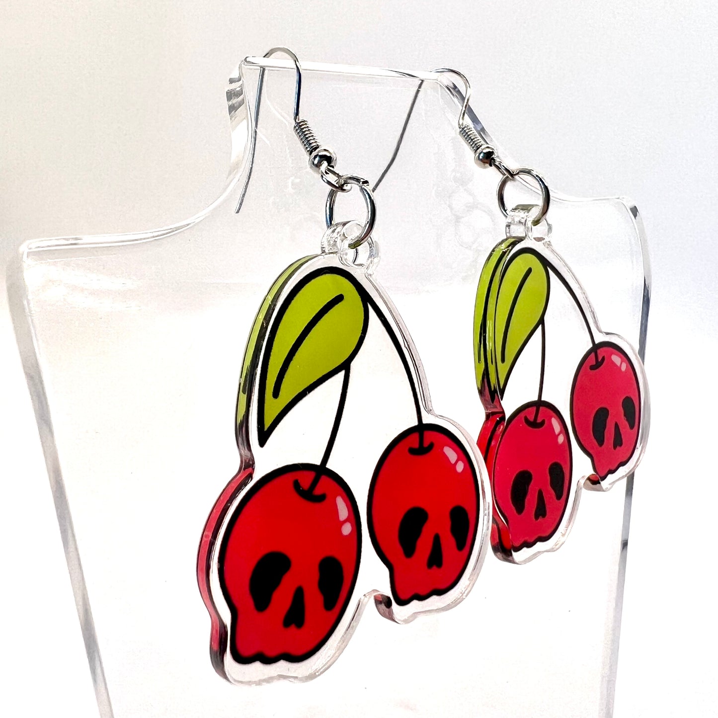 Cherry Skull Earrings
