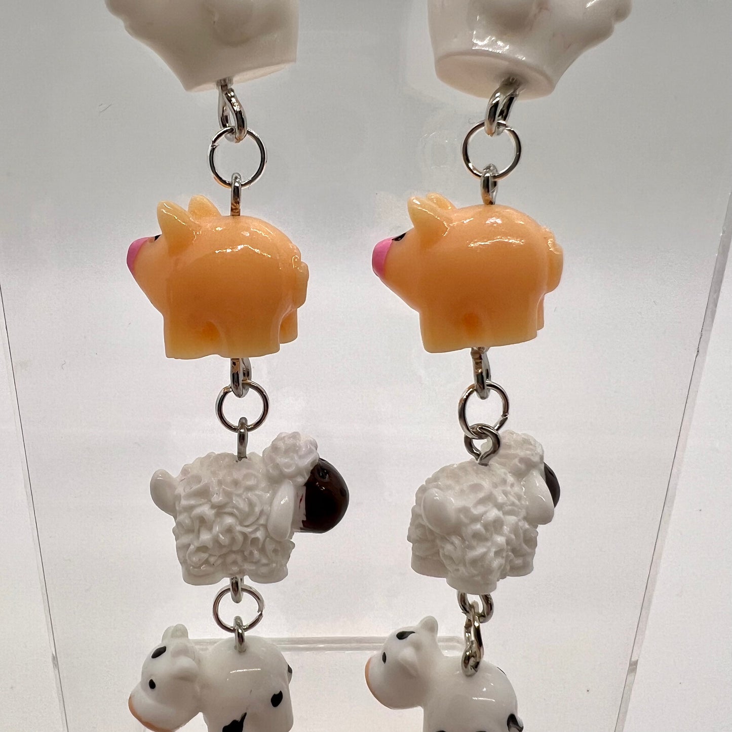 Farm Animal Chain Earrings