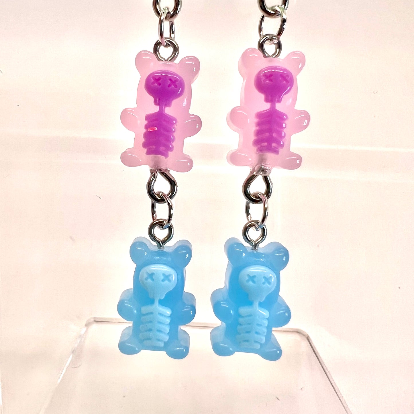 Skeleton Gummy Chain Earrings