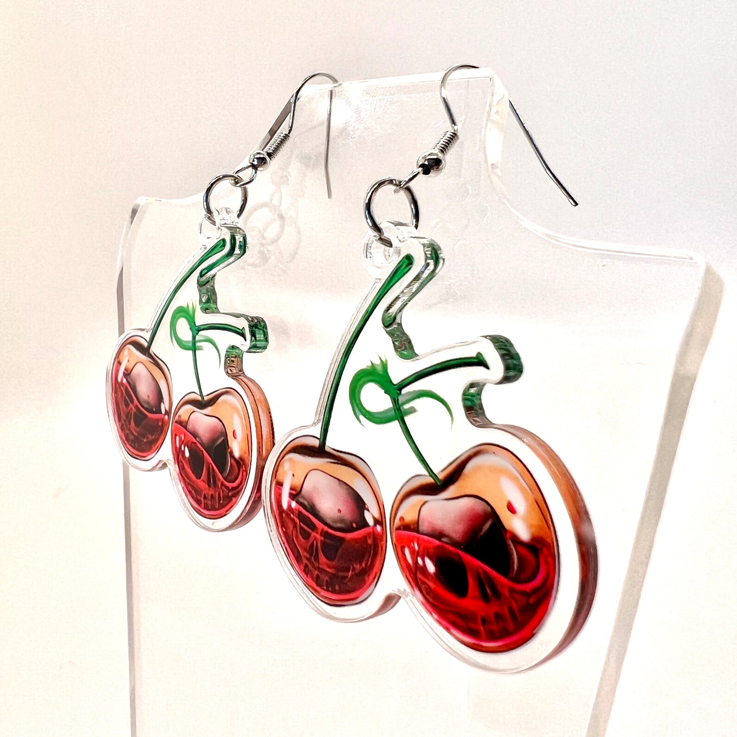 Cherry Skull Earrings
