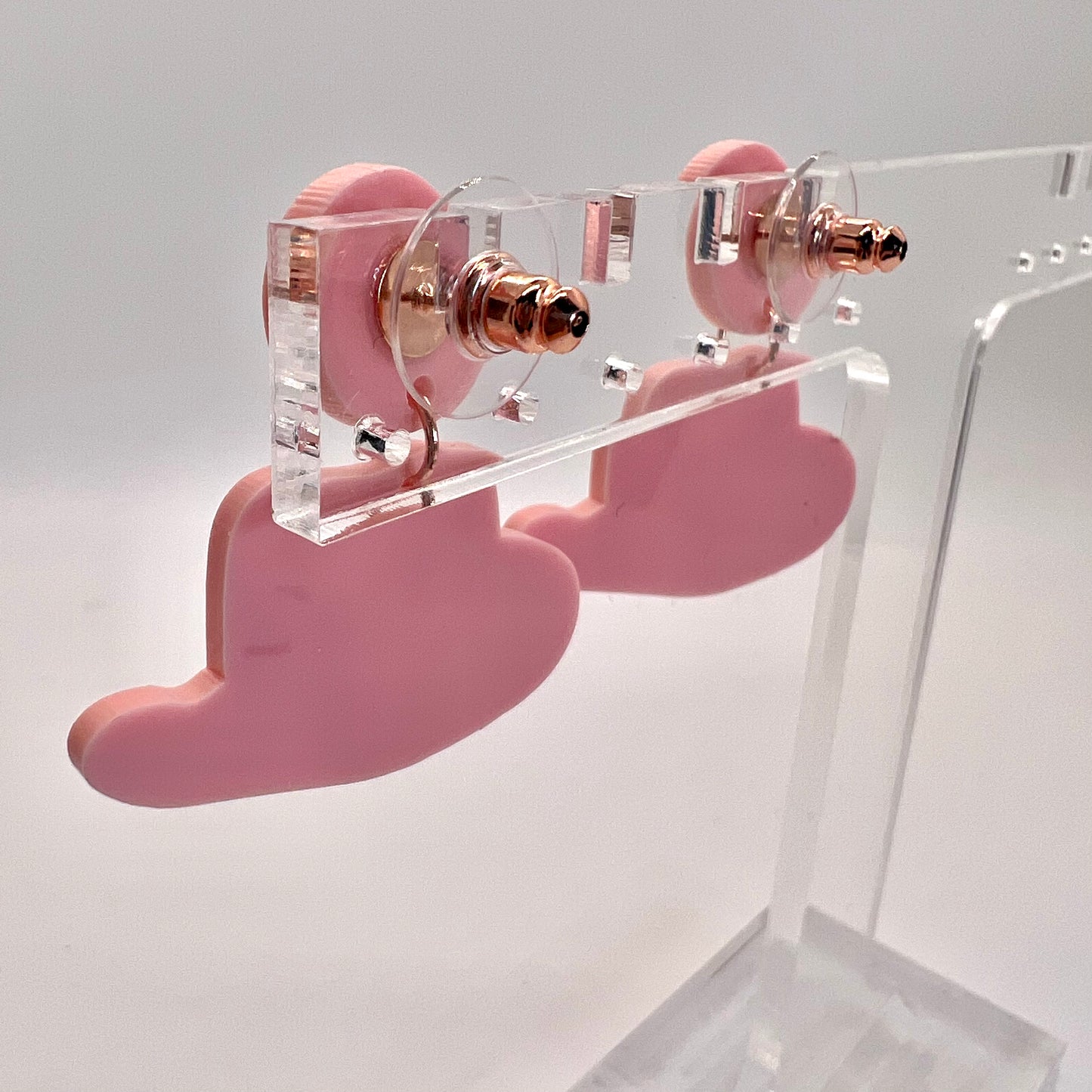 Pink Cowgirl Hat Earrings