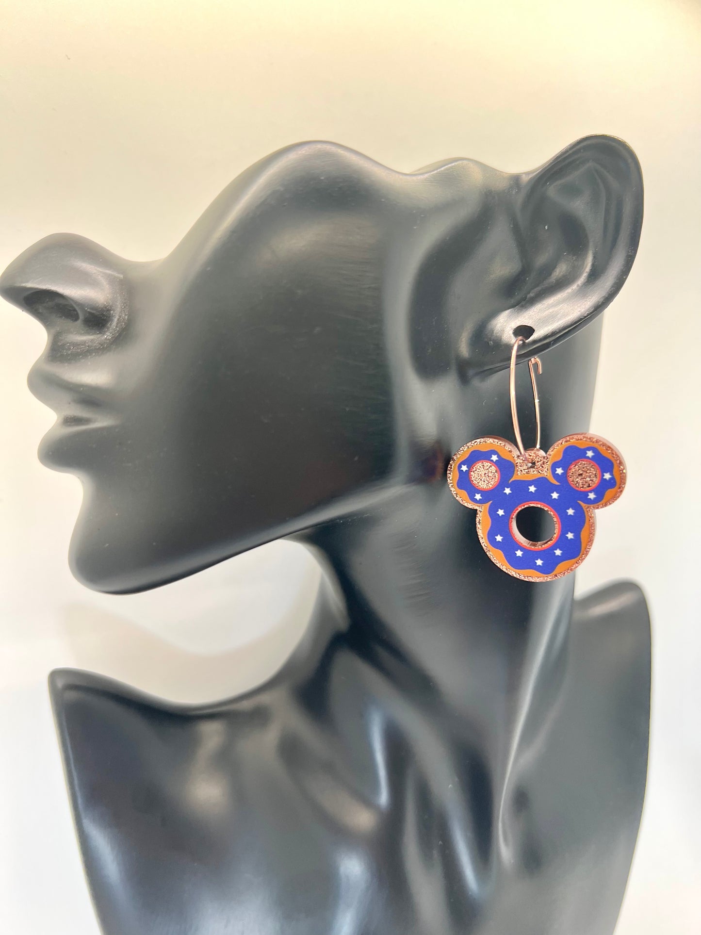 Mickey Blueberry Donut Earrings