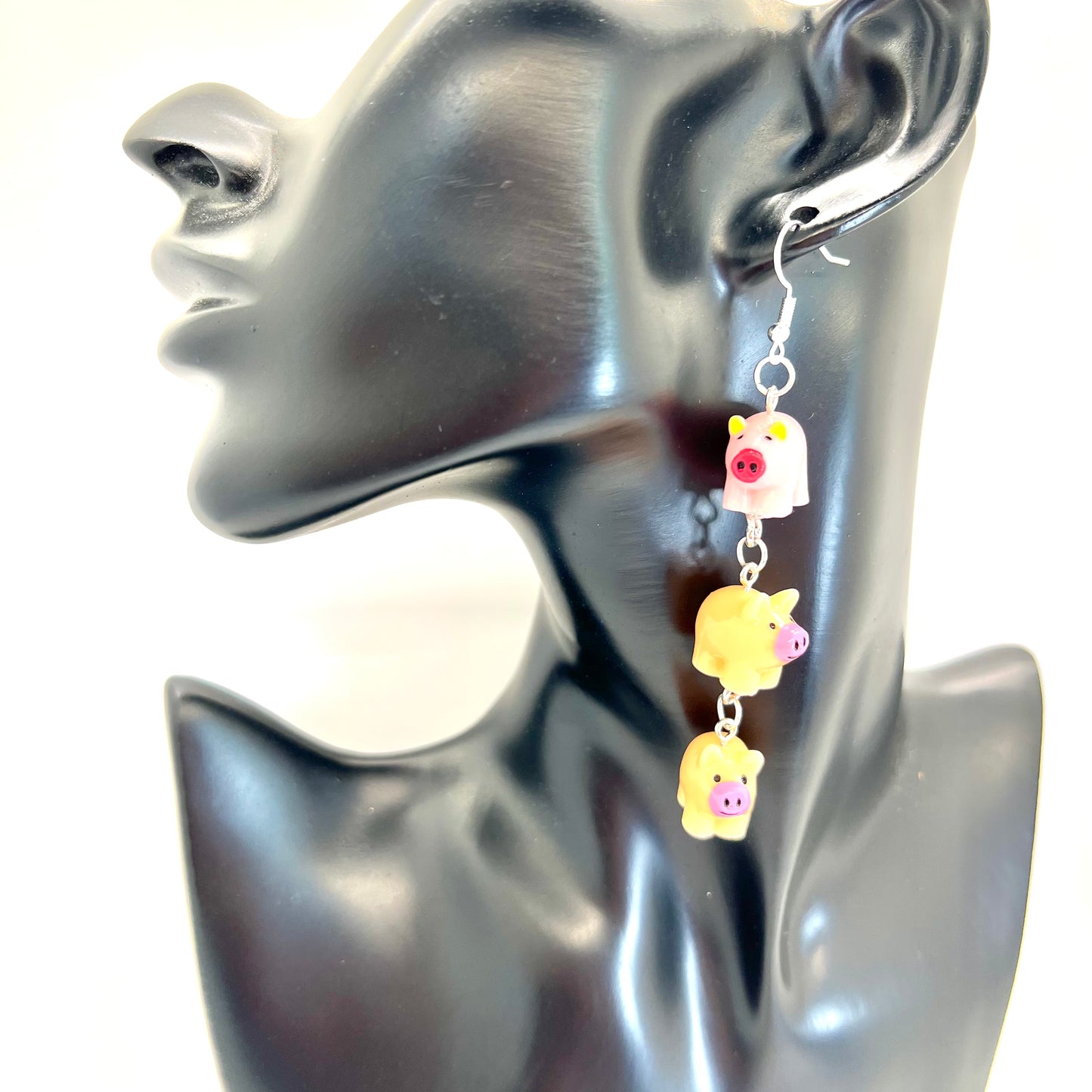 Piggy Family Chain Earrings