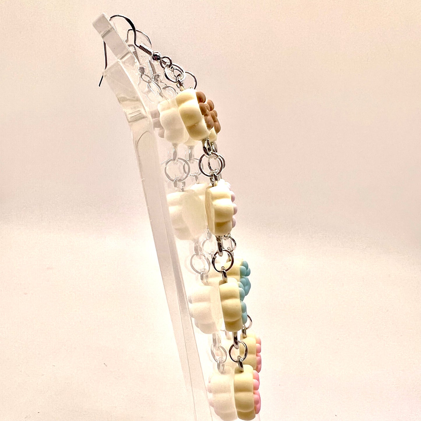 Paw Print Chain Earrings