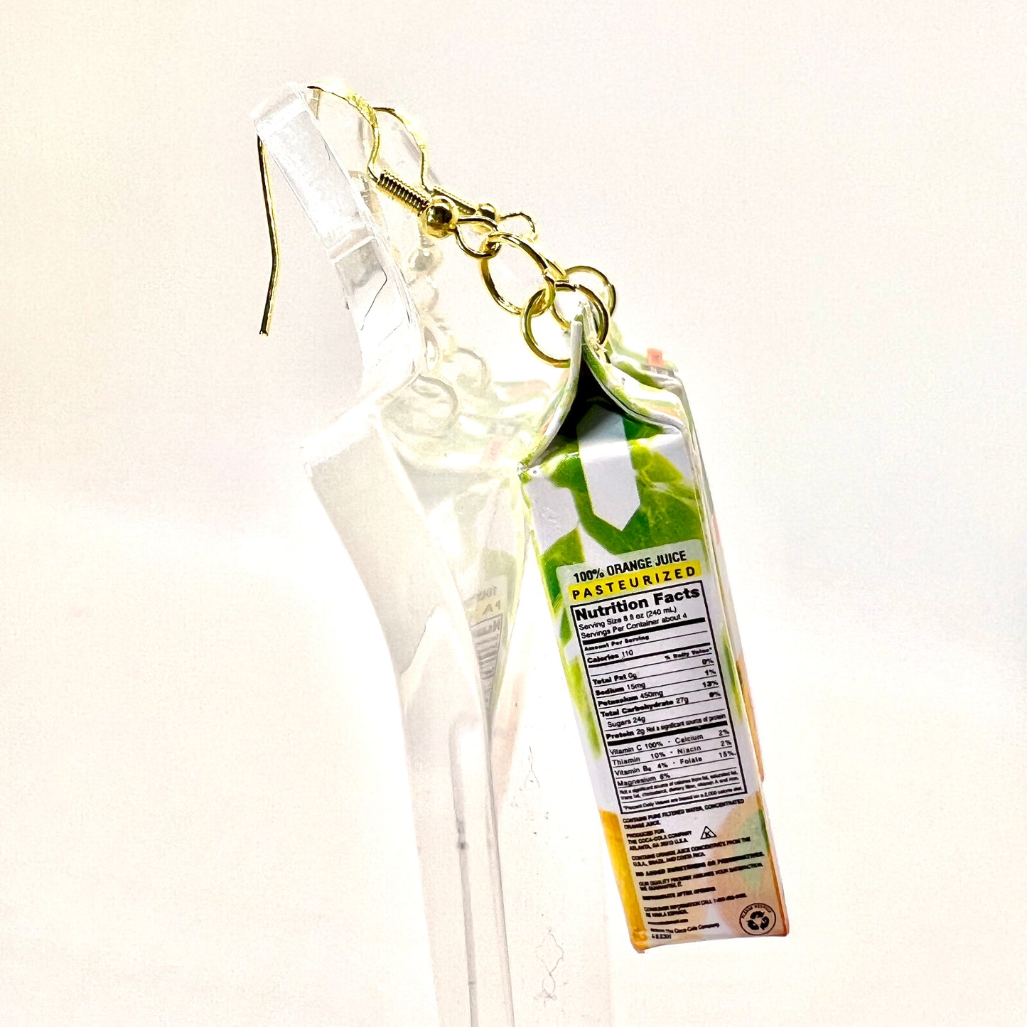 Minute Maid Orange Juice Earrings